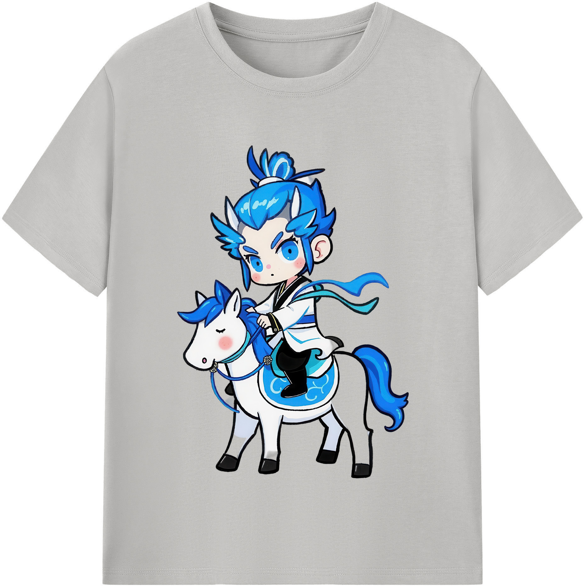 （画像用） Ne Zha 2 ナタ 魔童の大暴れ レディースカジュアルプリントTシャツ（綿100％）
