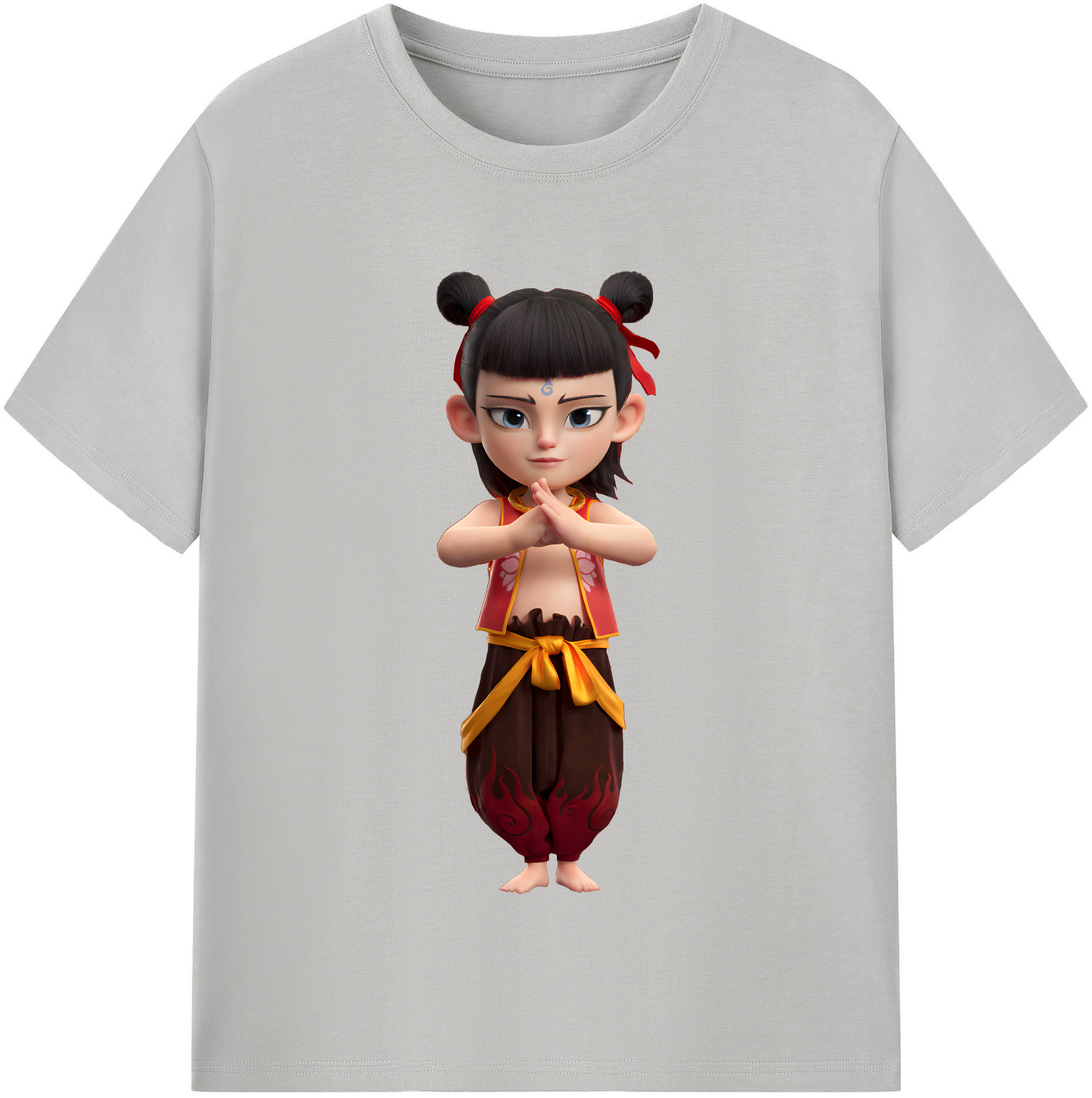 （画像用） Ne Zha 2 ナタ 魔童の大暴れ レディースカジュアルプリントTシャツ（綿100％）