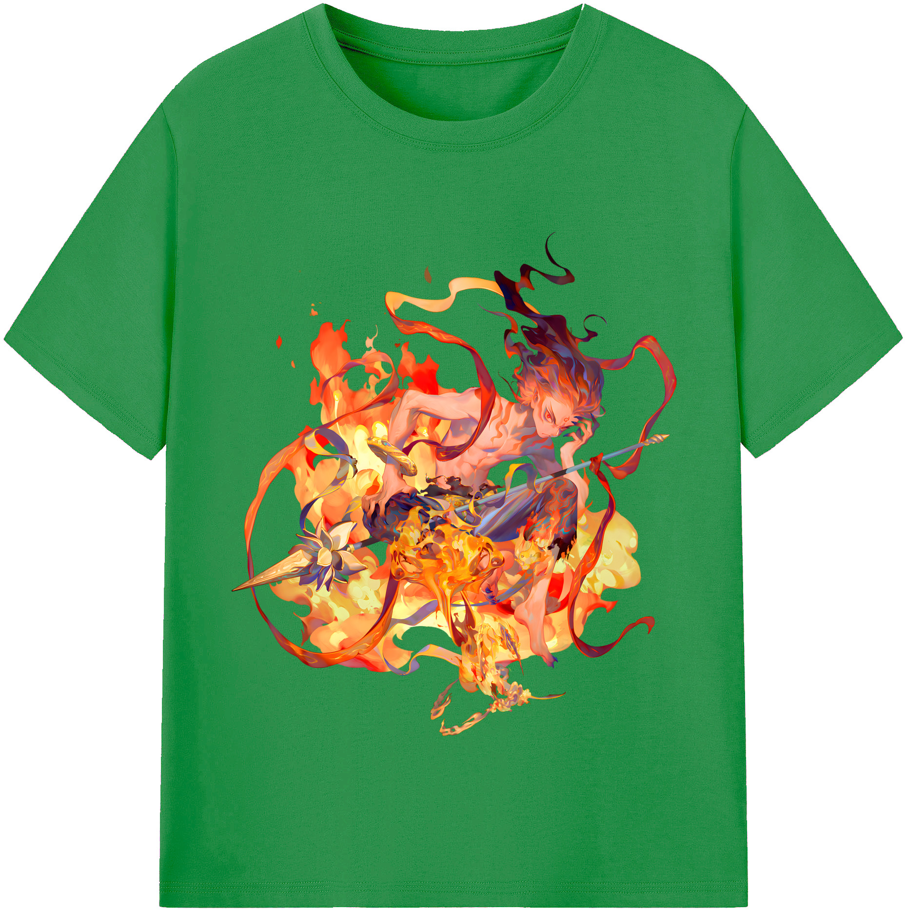 （画像用） Ne Zha 2 ナタ 魔童の大暴れ レディースカジュアルプリントTシャツ（綿100％）