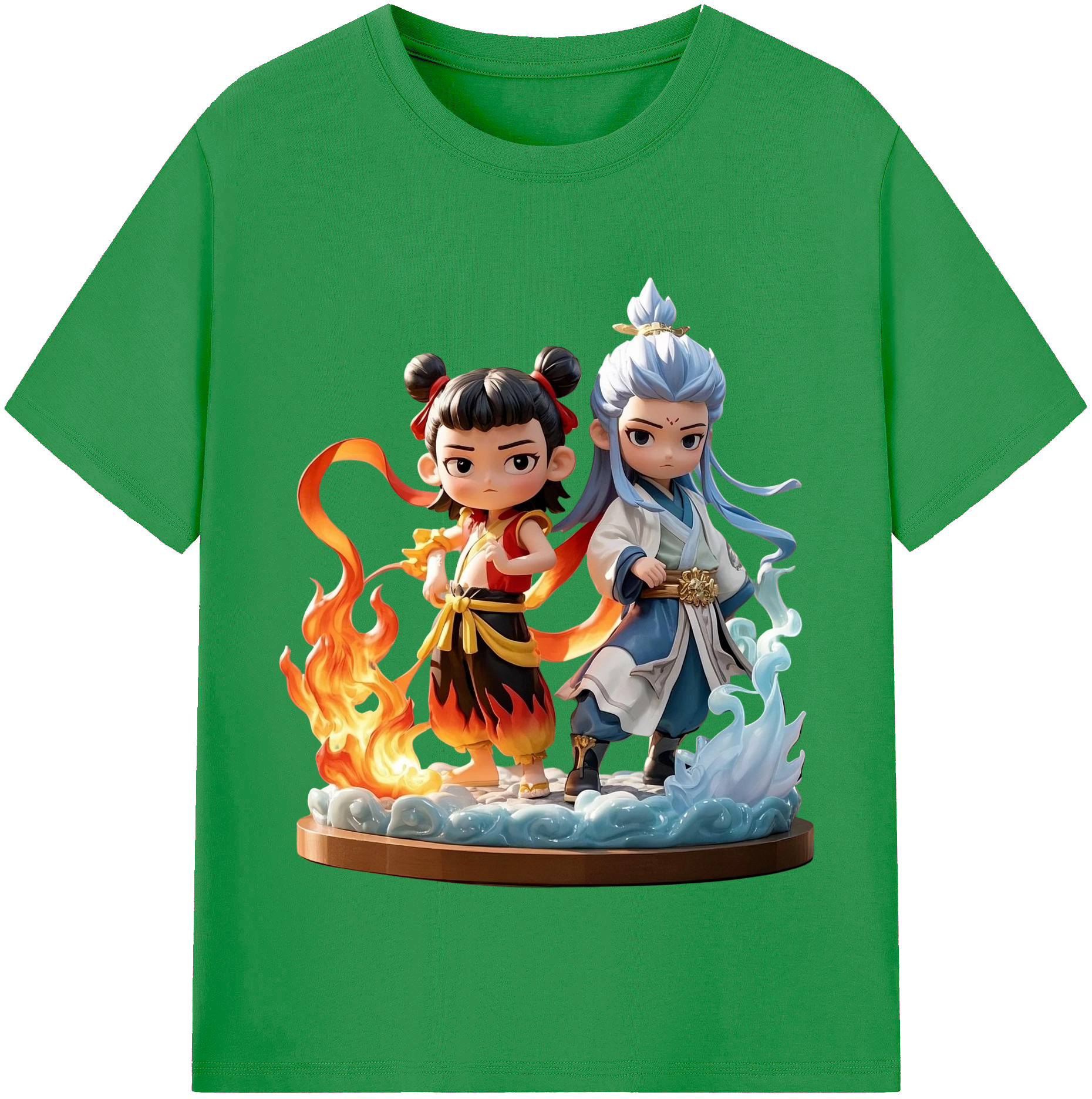 （画像用） Ne Zha 2 ナタ 魔童の大暴れ レディースカジュアルプリントTシャツ（綿100％）