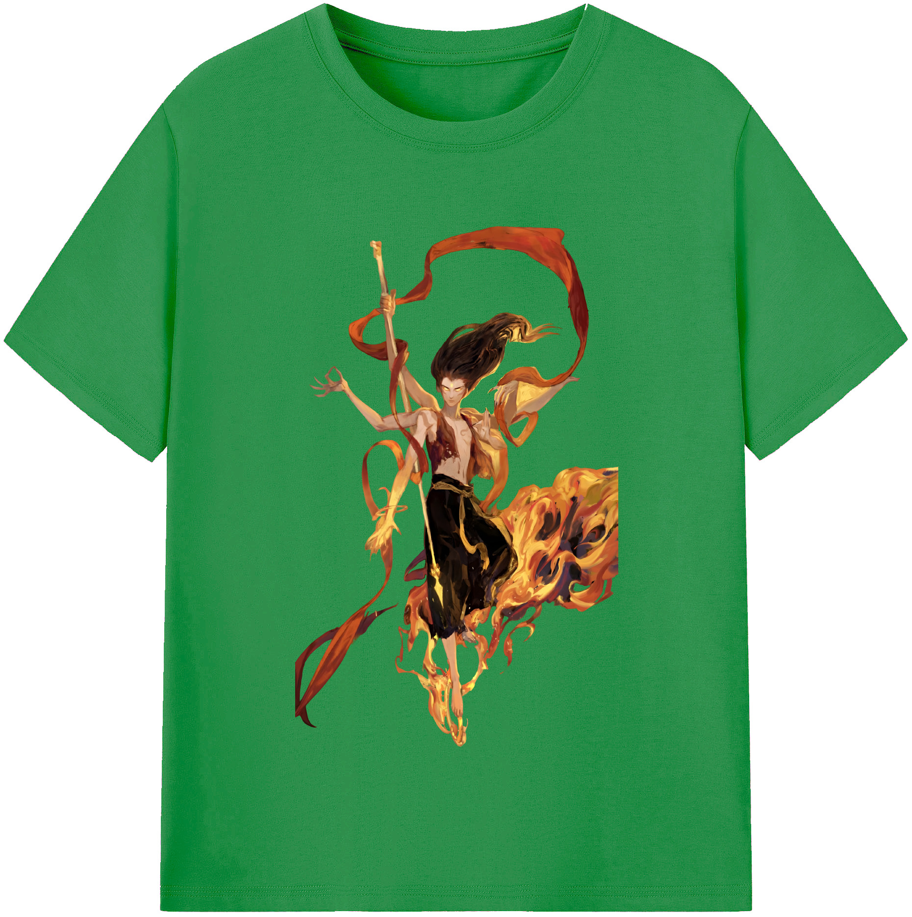 （画像用） Ne Zha 2 ナタ 魔童の大暴れ レディースカジュアルプリントTシャツ（綿100％）