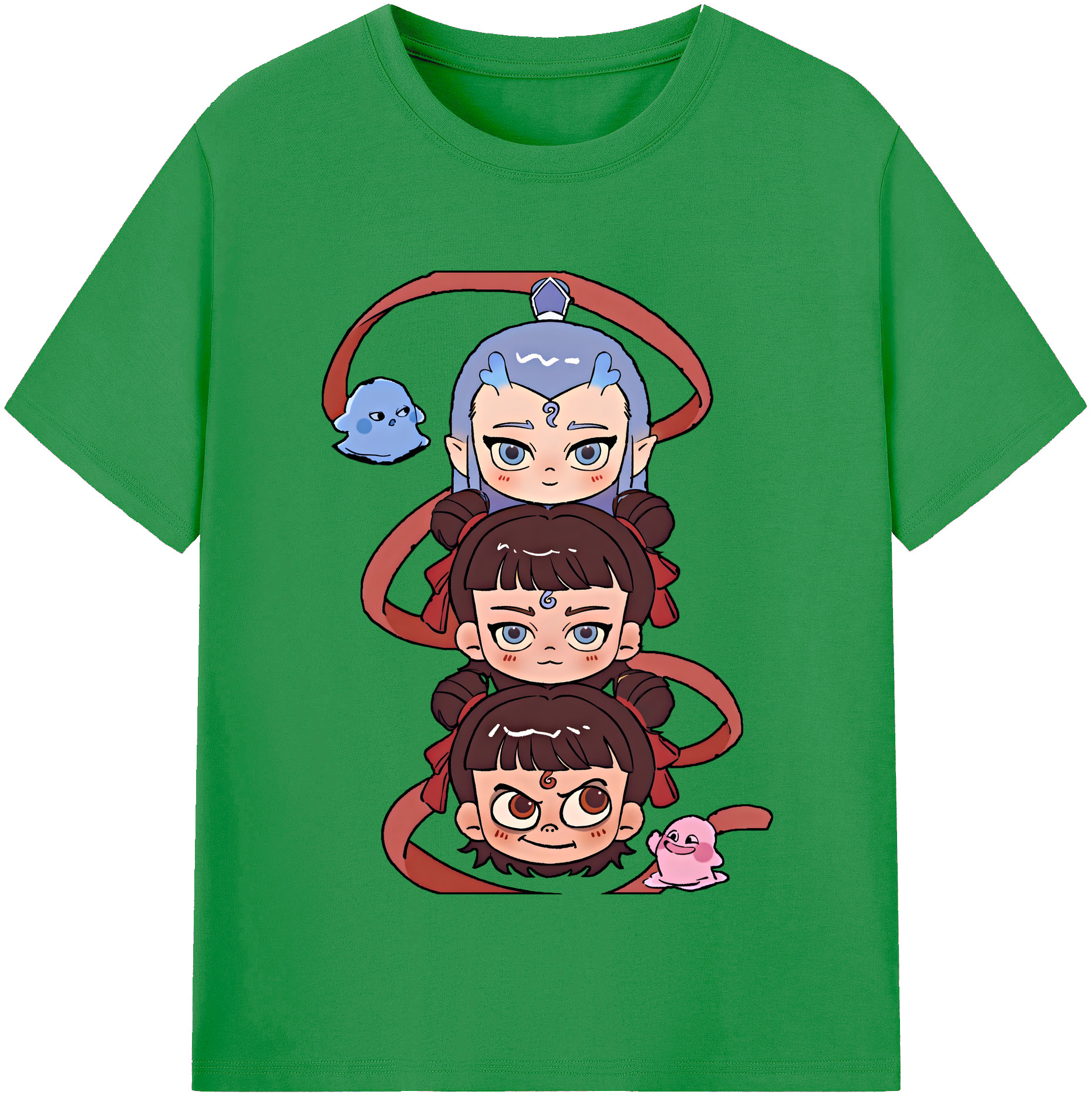 （画像用） Ne Zha 2 ナタ 魔童の大暴れ レディースカジュアルプリントTシャツ（綿100％）