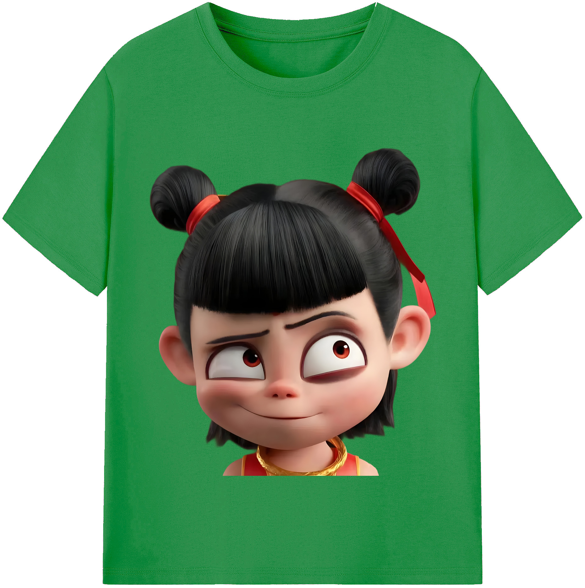 （画像用） Ne Zha 2 ナタ 魔童の大暴れ レディースカジュアルプリントTシャツ（綿100％）