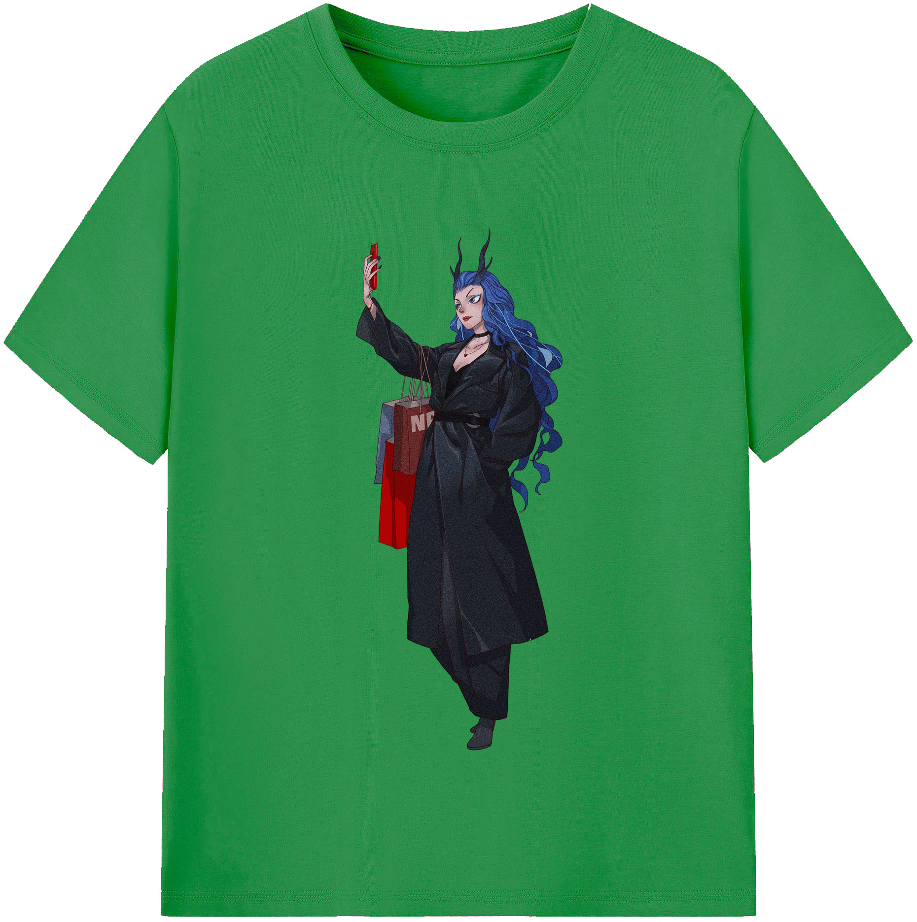 （画像用） Ne Zha 2 ナタ 魔童の大暴れ レディースカジュアルプリントTシャツ（綿100％）