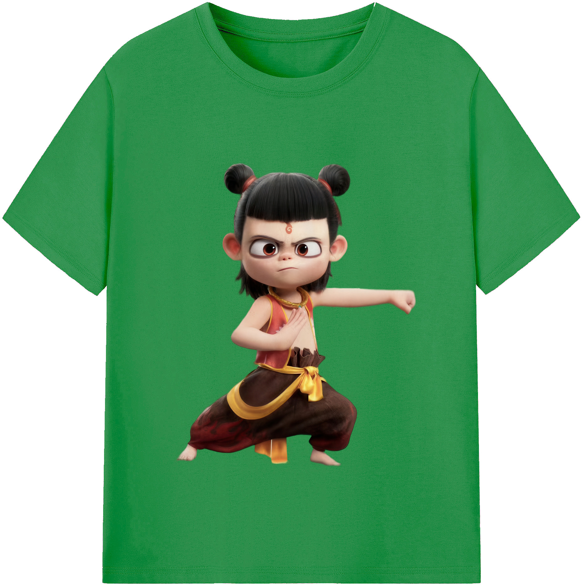 （画像用） Ne Zha 2 ナタ 魔童の大暴れ レディースカジュアルプリントTシャツ（綿100％）