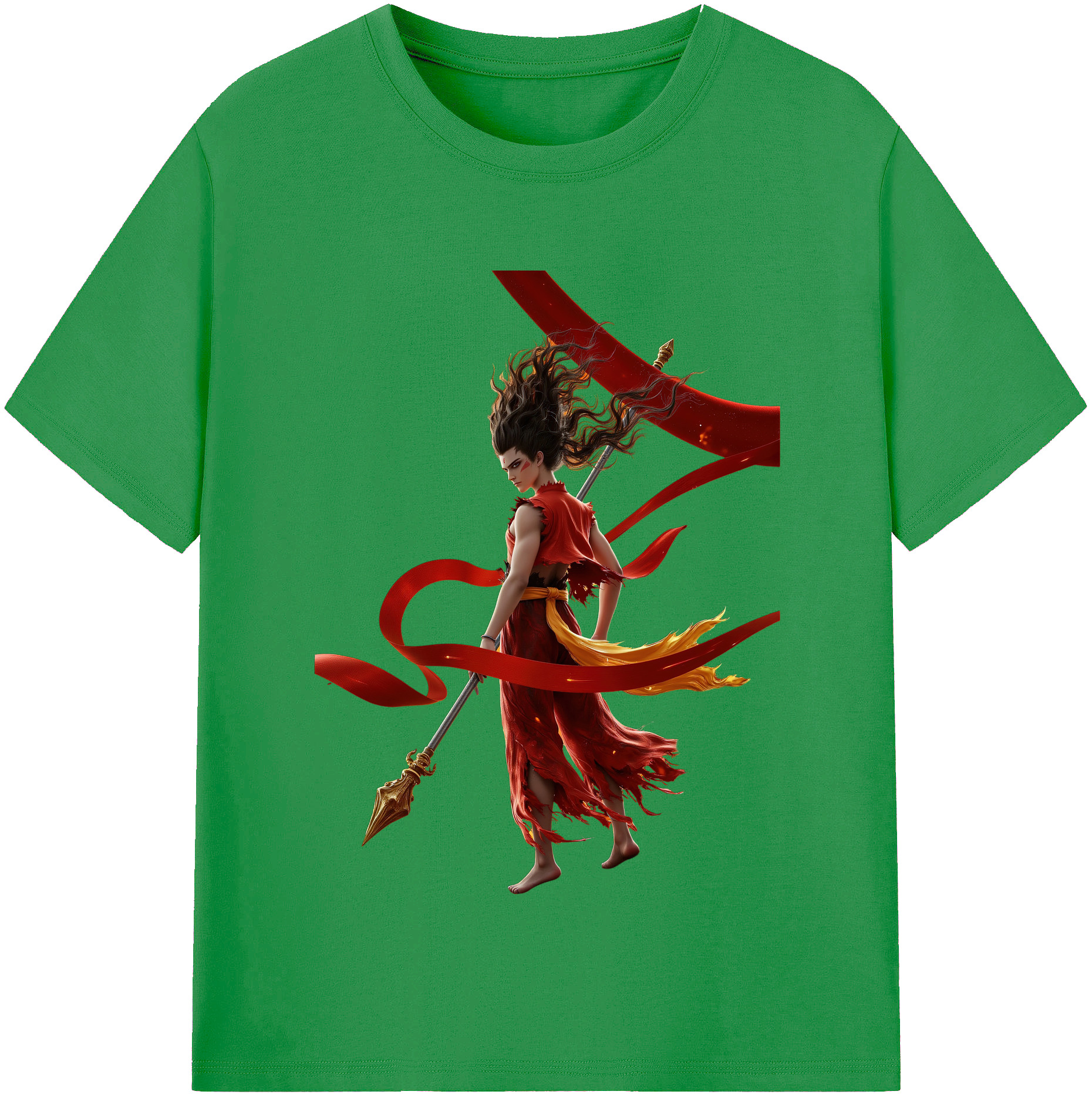 （画像用） Ne Zha 2 ナタ 魔童の大暴れ レディースカジュアルプリントTシャツ（綿100％）
