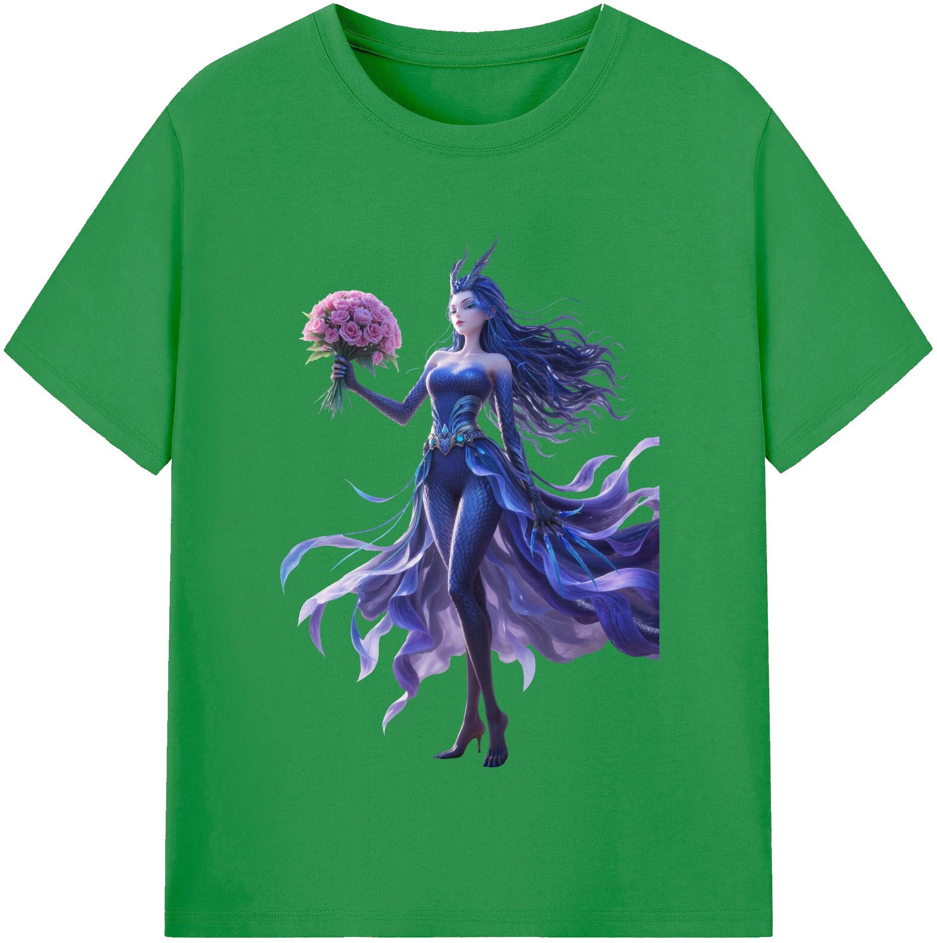 （画像用） Ne Zha 2 ナタ 魔童の大暴れ レディースカジュアルプリントTシャツ（綿100％）