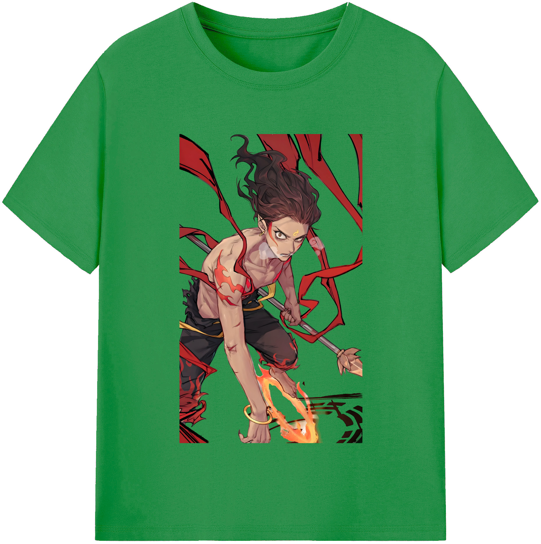（画像用） Ne Zha 2 ナタ 魔童の大暴れ レディースカジュアルプリントTシャツ（綿100％）