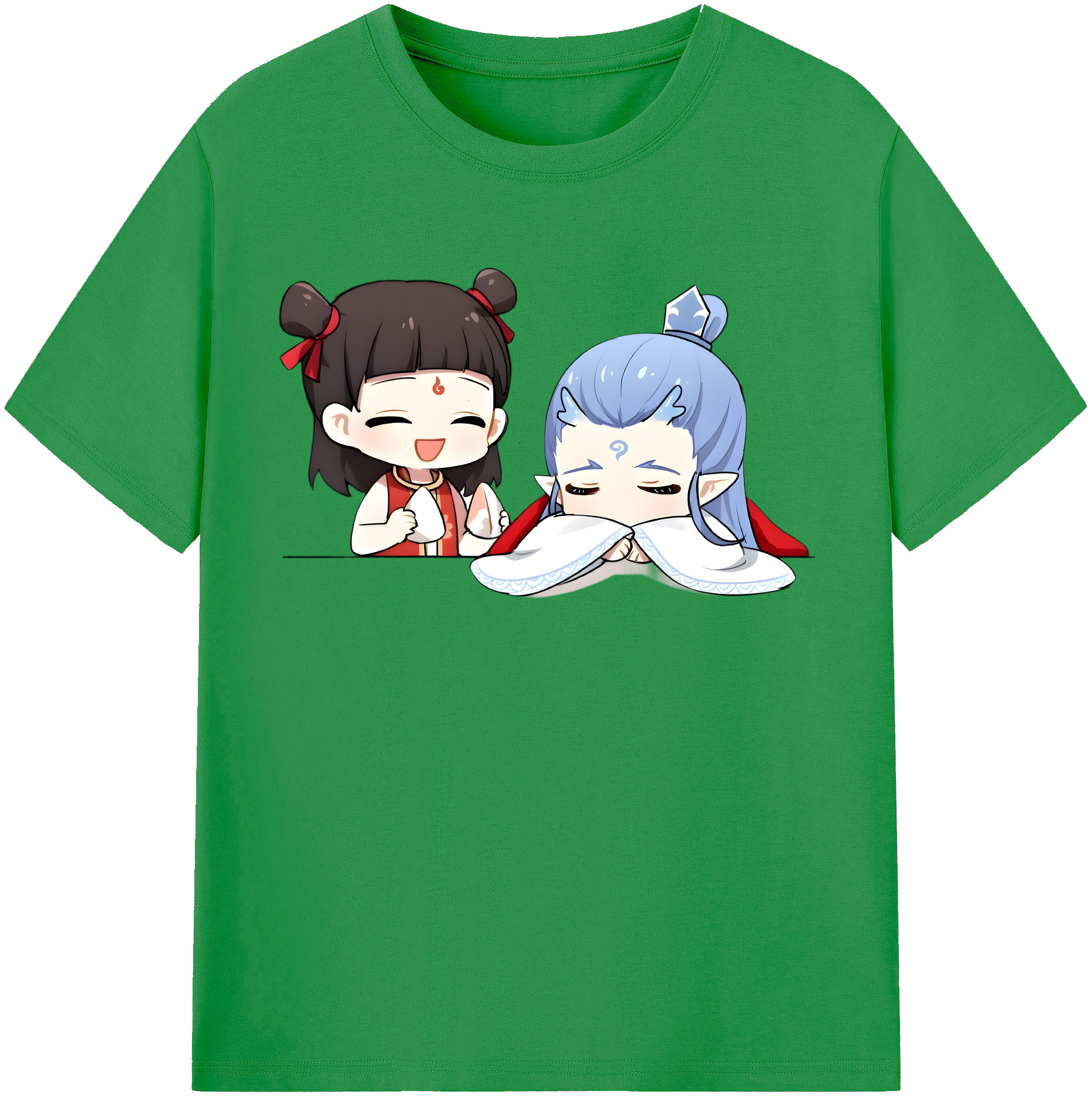 （画像用） Ne Zha 2 ナタ 魔童の大暴れ レディースカジュアルプリントTシャツ（綿100％）