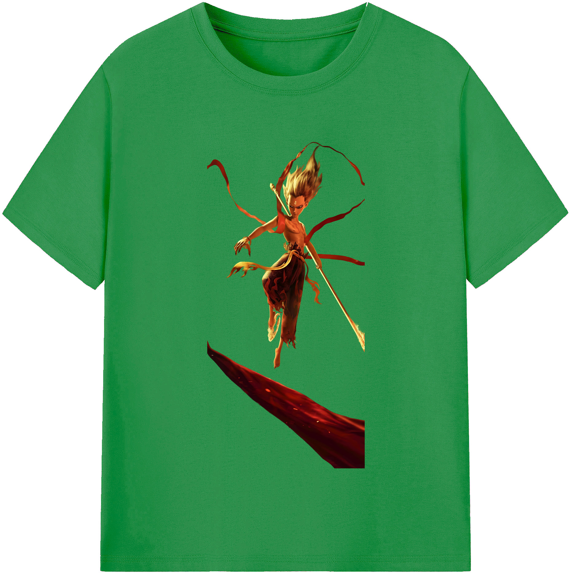（画像用） Ne Zha 2 ナタ 魔童の大暴れ レディースカジュアルプリントTシャツ（綿100％）