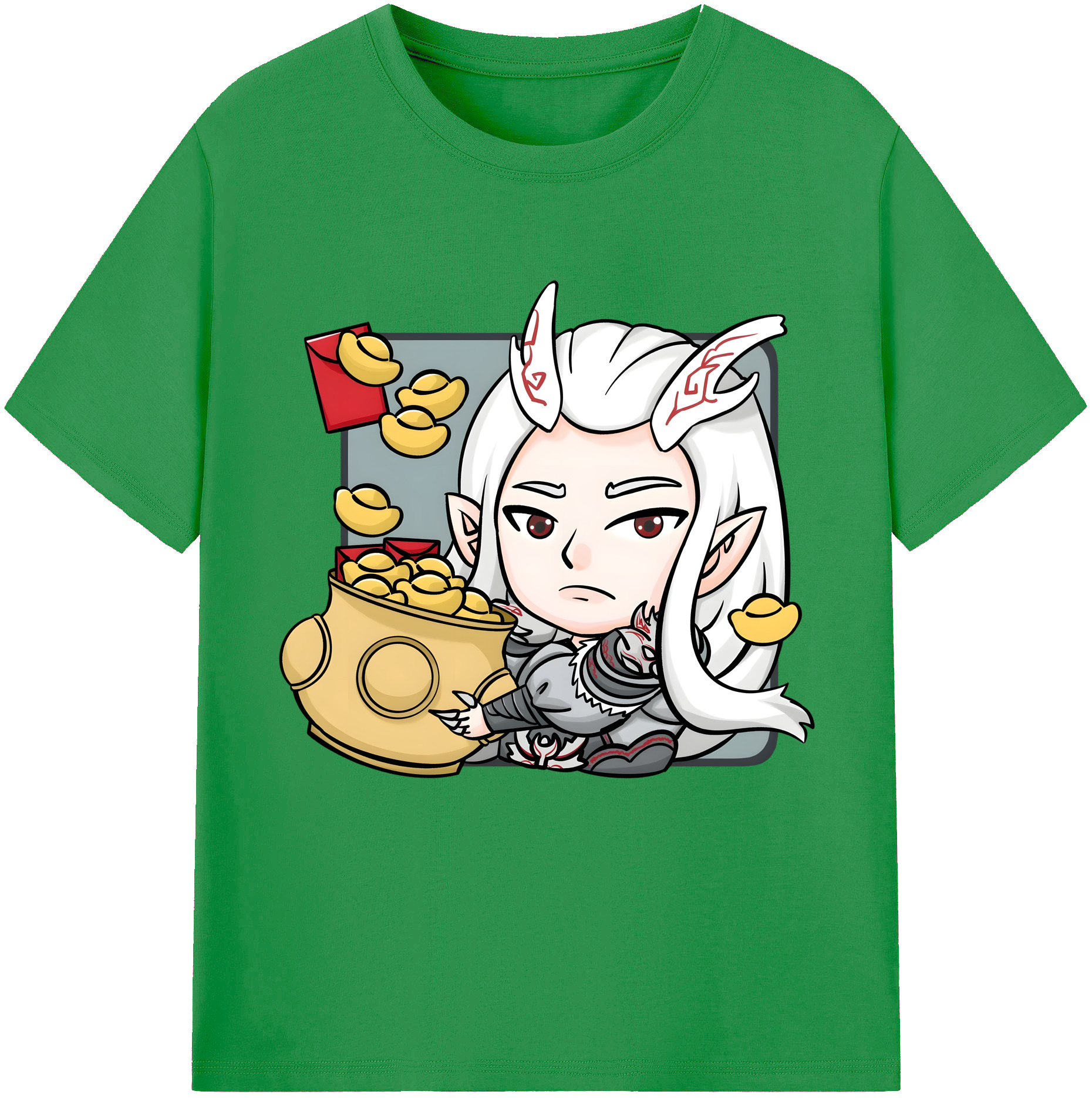（画像用） Ne Zha 2 ナタ 魔童の大暴れ レディースカジュアルプリントTシャツ（綿100％）