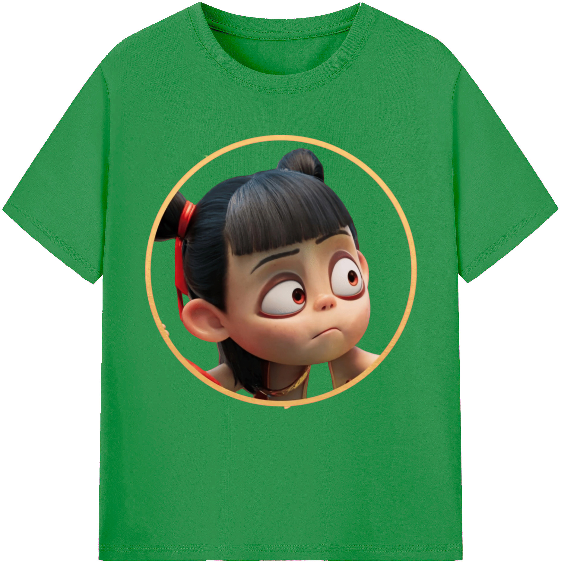 （画像用） Ne Zha 2 ナタ 魔童の大暴れ レディースカジュアルプリントTシャツ（綿100％）