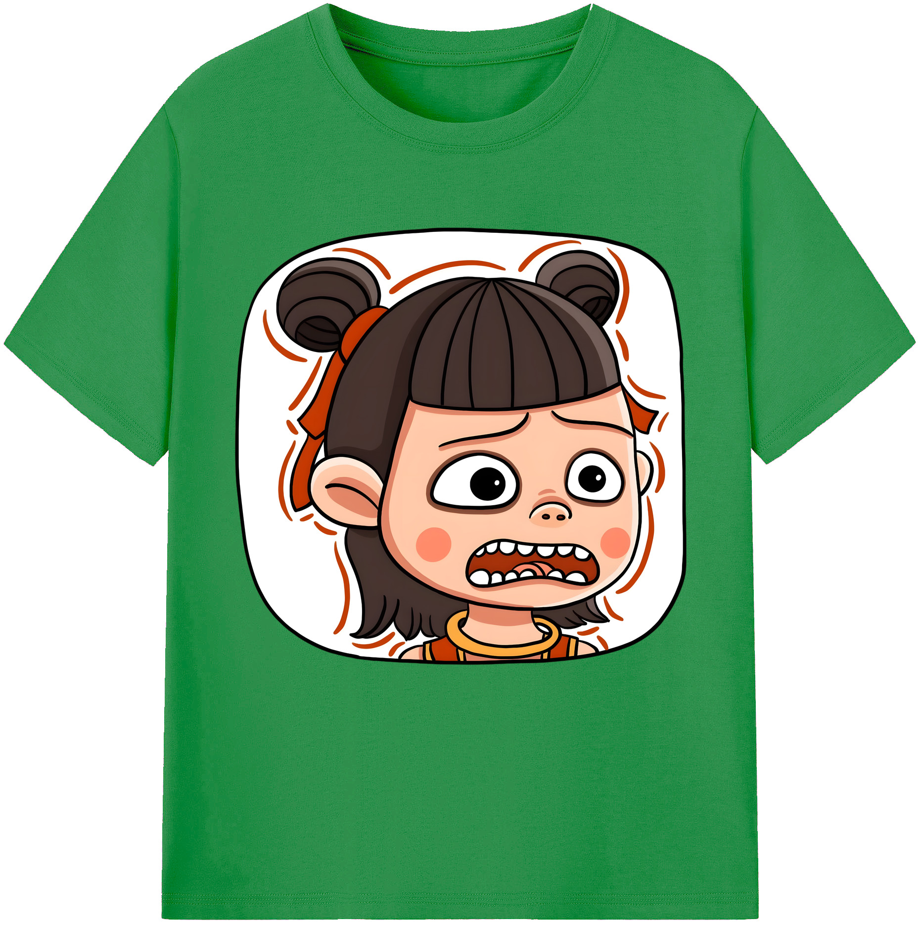 （画像用） Ne Zha 2 ナタ 魔童の大暴れ レディースカジュアルプリントTシャツ（綿100％）