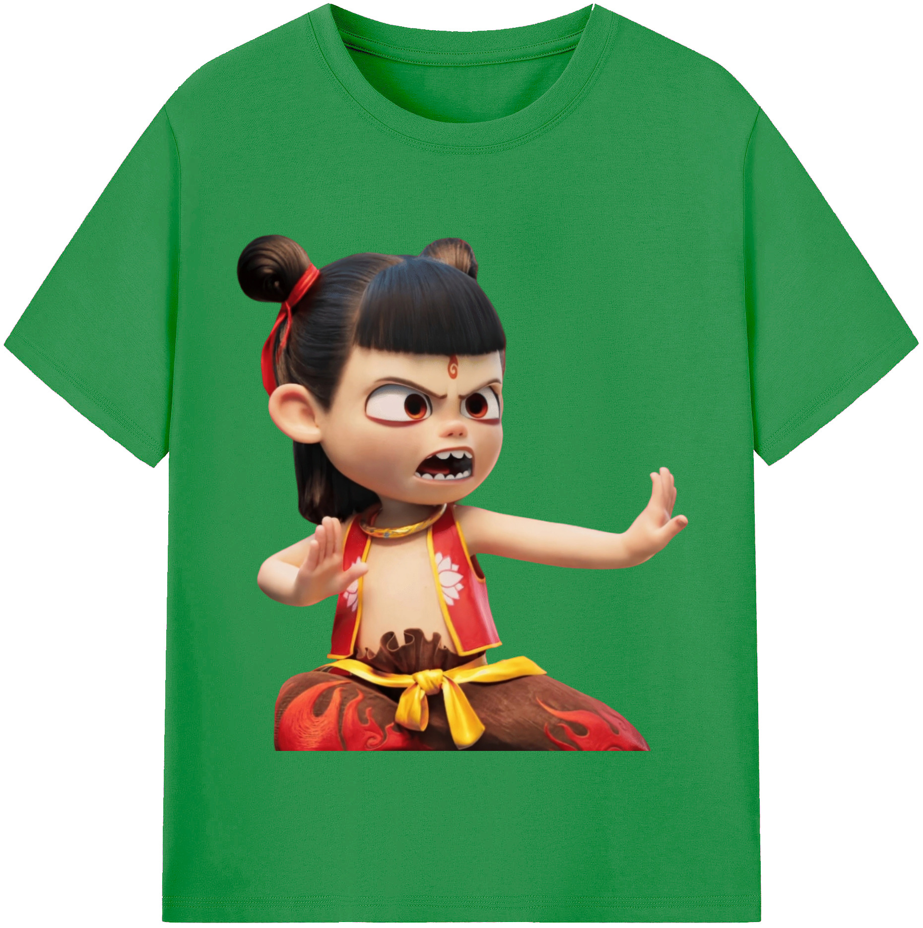 （画像用） Ne Zha 2 ナタ 魔童の大暴れ レディースカジュアルプリントTシャツ（綿100％）