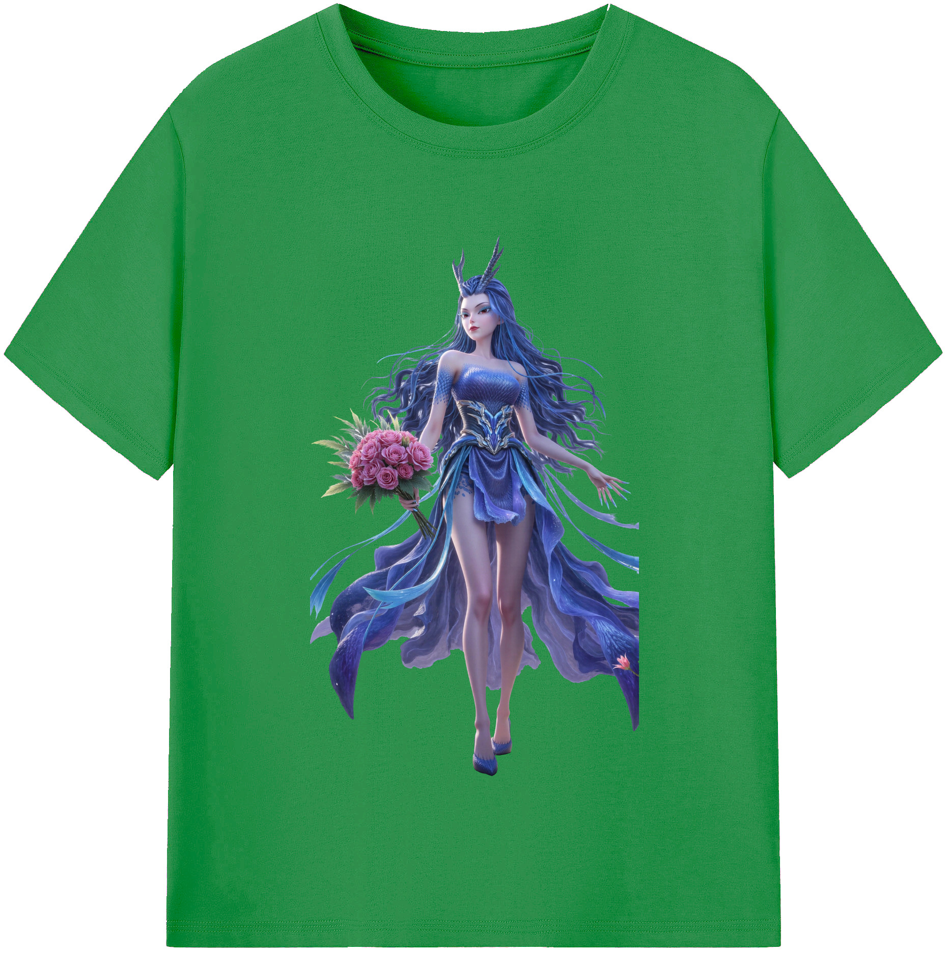 （画像用） Ne Zha 2 ナタ 魔童の大暴れ レディースカジュアルプリントTシャツ（綿100％）