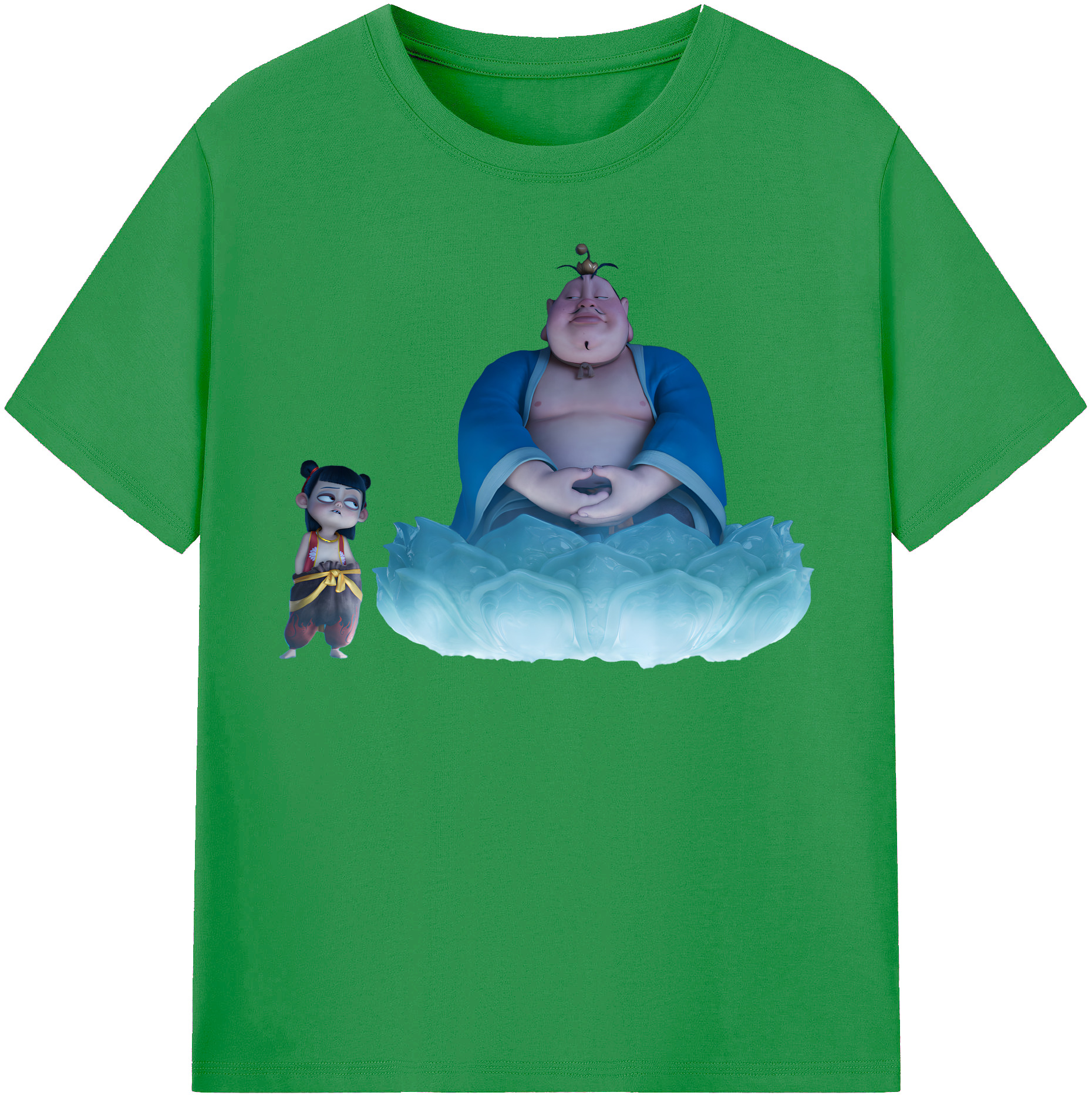 （画像用） Ne Zha 2 ナタ 魔童の大暴れ レディースカジュアルプリントTシャツ（綿100％）