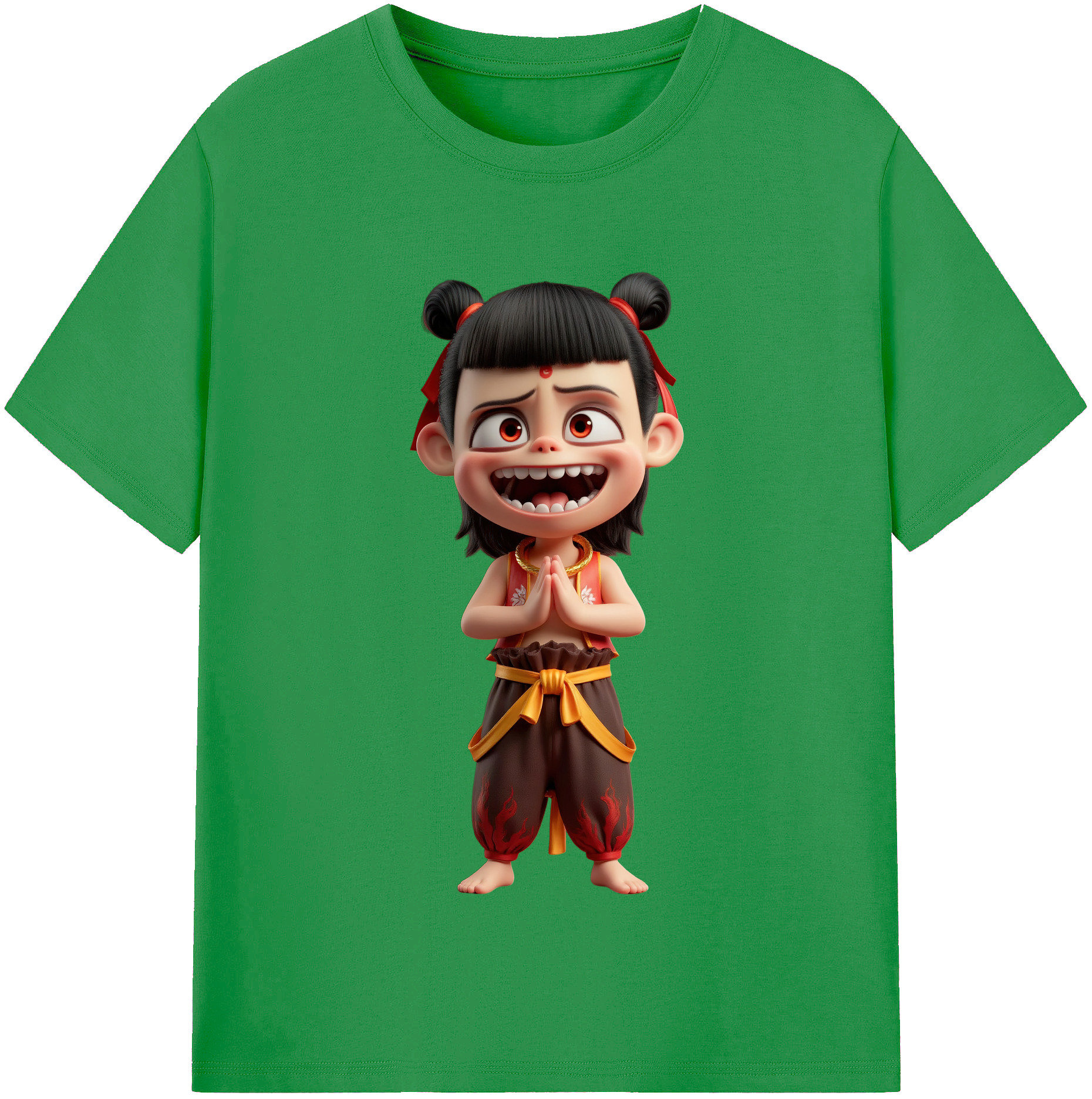 （画像用） Ne Zha 2 ナタ 魔童の大暴れ レディースカジュアルプリントTシャツ（綿100％）