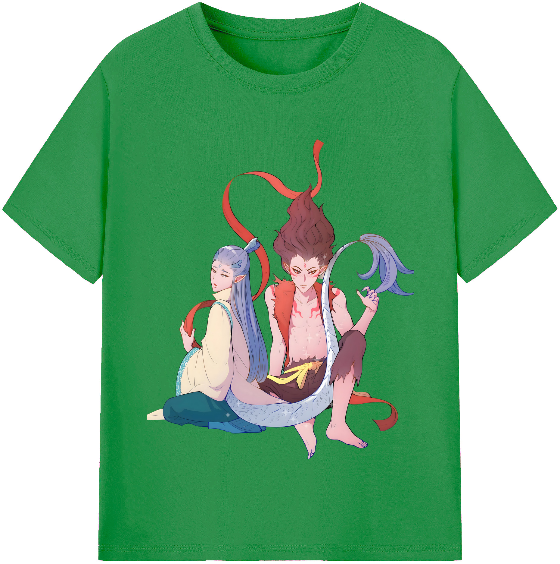（画像用） Ne Zha 2 ナタ 魔童の大暴れ レディースカジュアルプリントTシャツ（綿100％）
