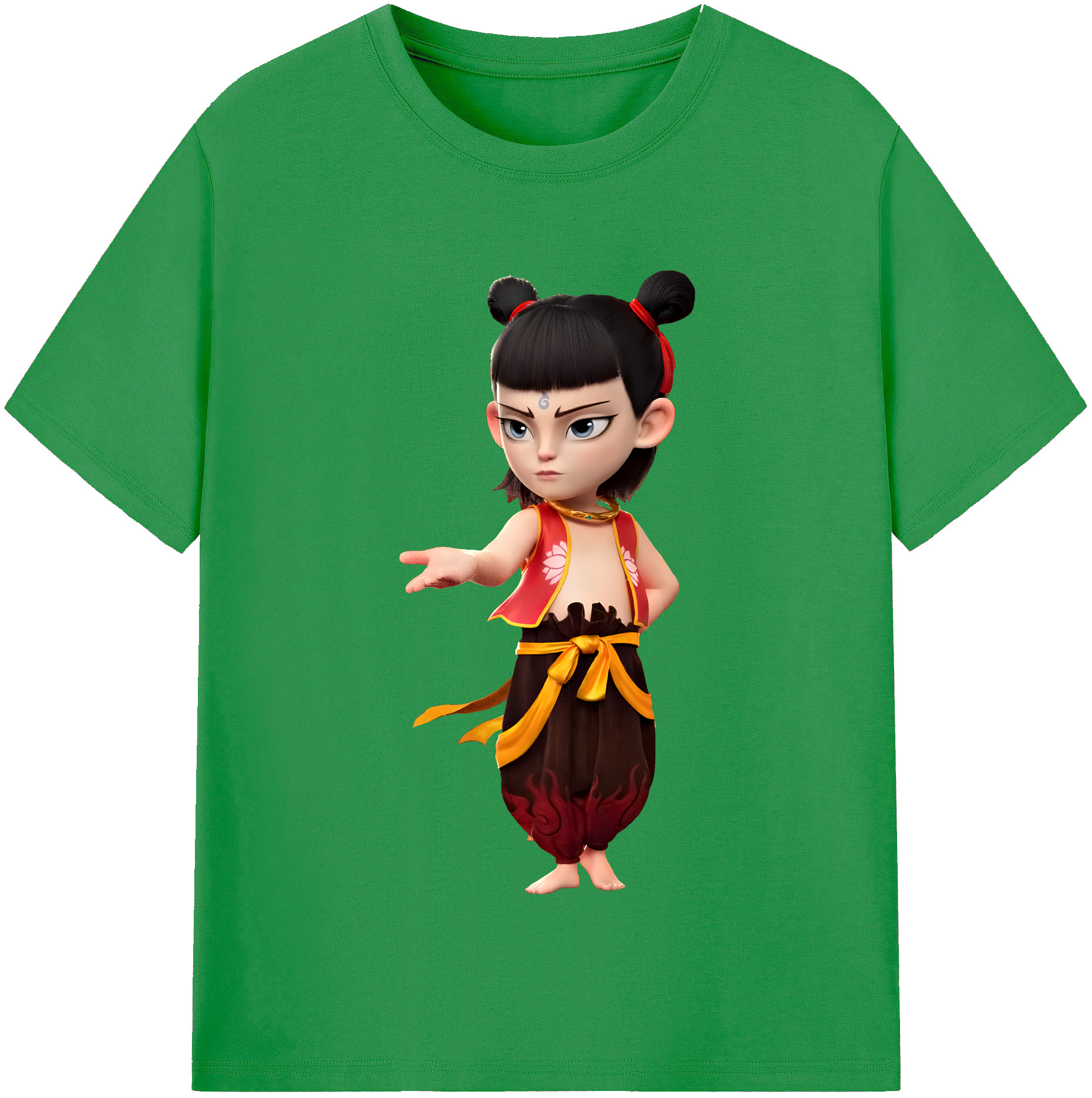 （画像用） Ne Zha 2 ナタ 魔童の大暴れ レディースカジュアルプリントTシャツ（綿100％）
