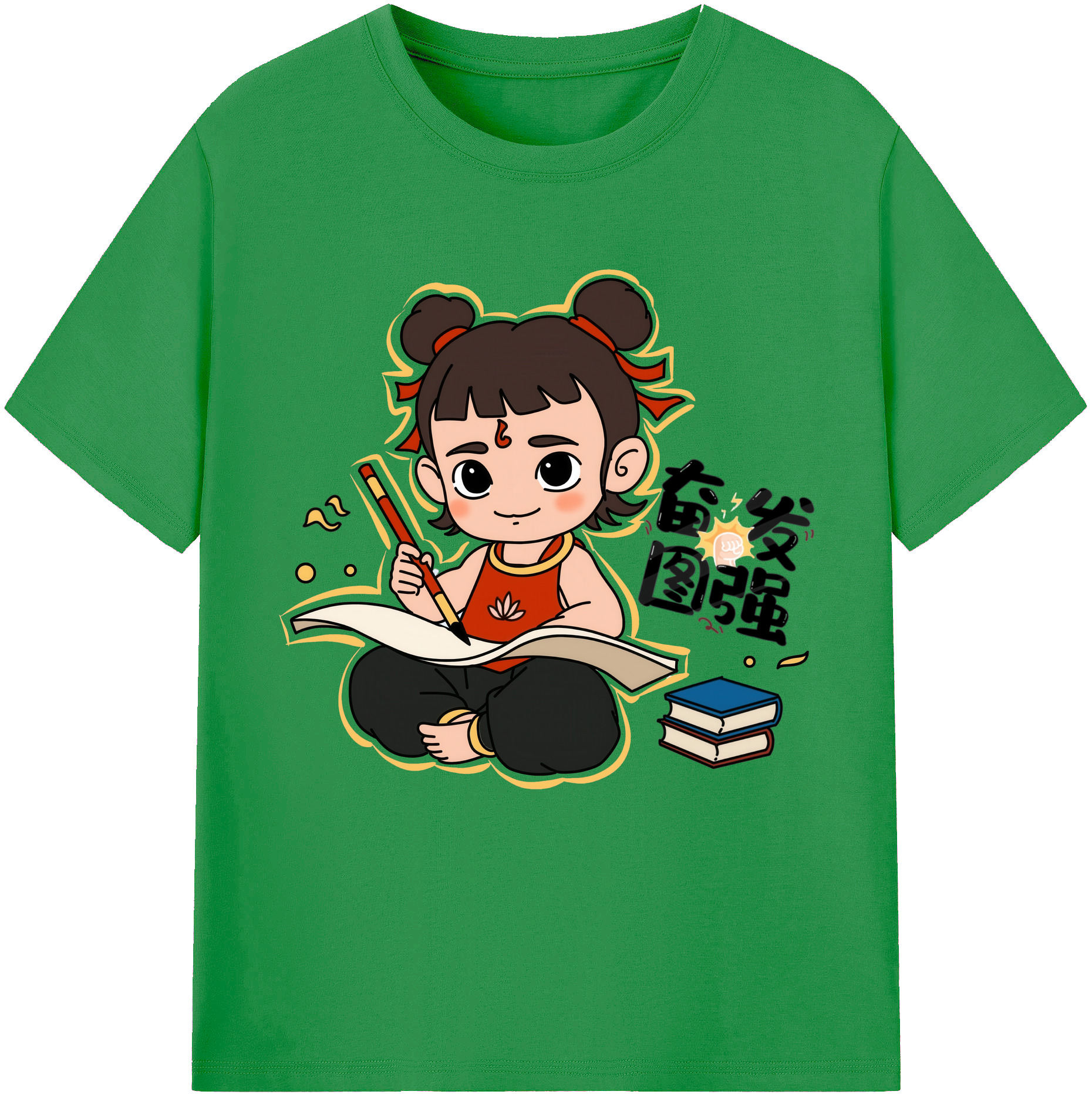 （画像用） Ne Zha 2 ナタ 魔童の大暴れ レディースカジュアルプリントTシャツ（綿100％）