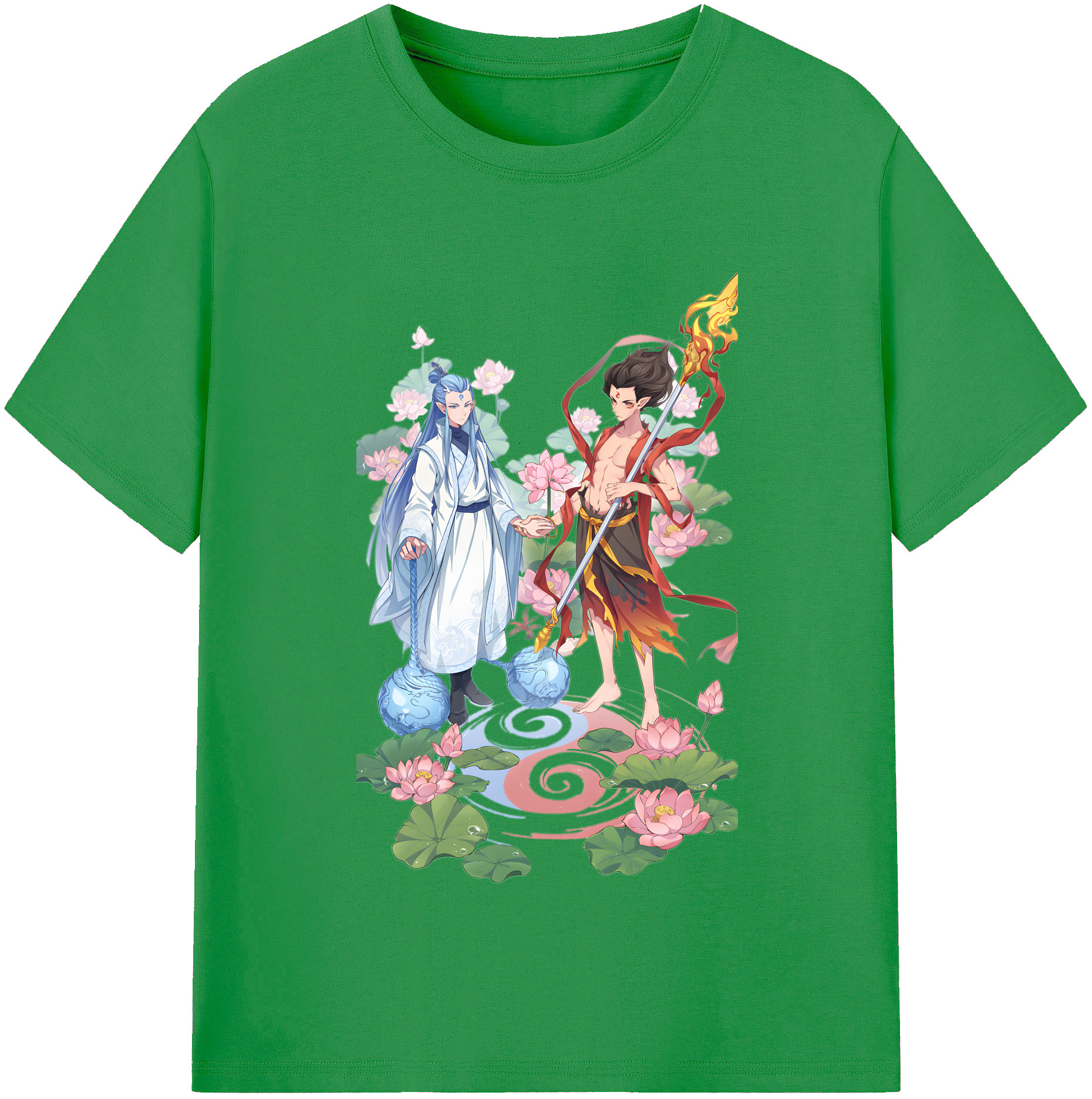 （画像用） Ne Zha 2 ナタ 魔童の大暴れ レディースカジュアルプリントTシャツ（綿100％）