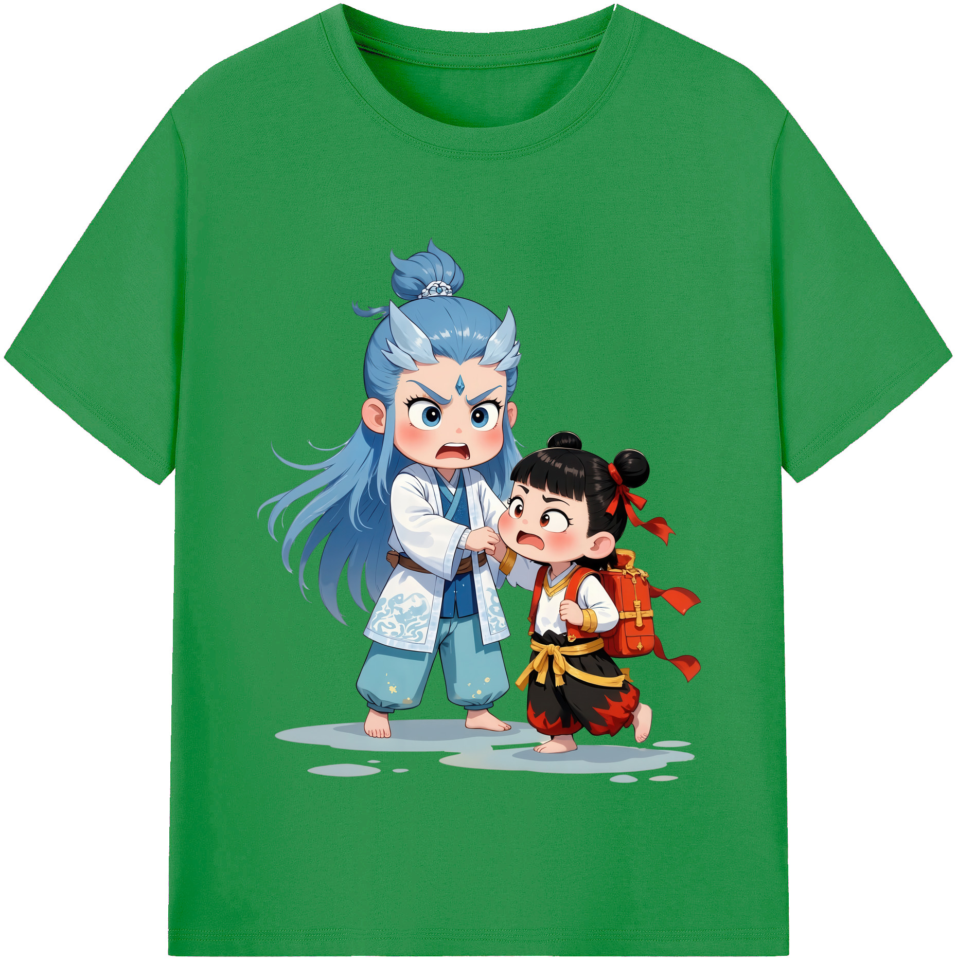 （画像用） Ne Zha 2 ナタ 魔童の大暴れ レディースカジュアルプリントTシャツ（綿100％）
