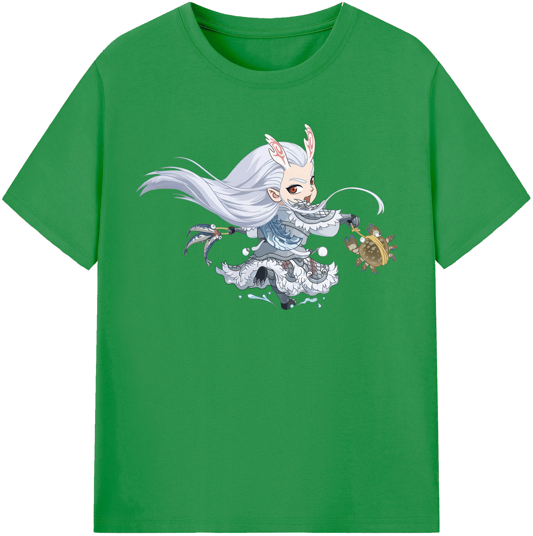 （画像用） Ne Zha 2 ナタ 魔童の大暴れ レディースカジュアルプリントTシャツ（綿100％）