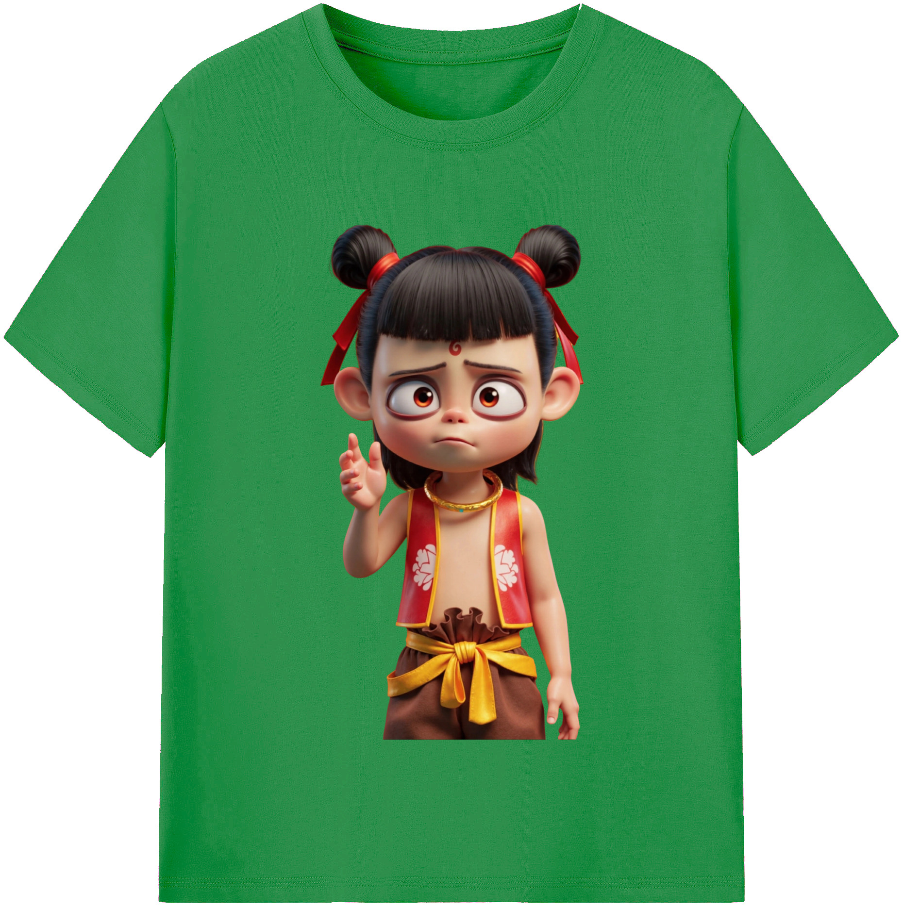 （画像用） Ne Zha 2 ナタ 魔童の大暴れ レディースカジュアルプリントTシャツ（綿100％）