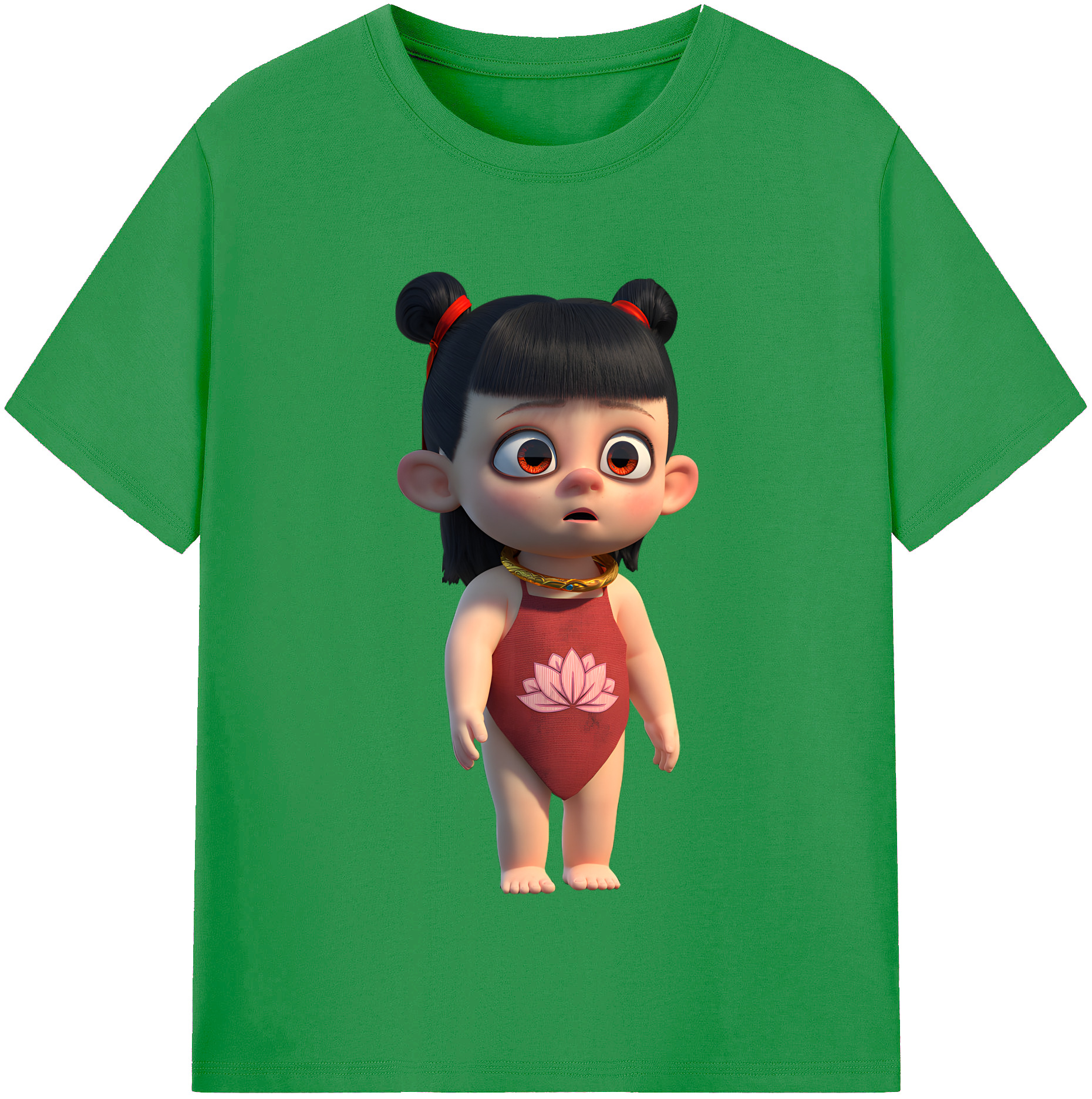（画像用） Ne Zha 2 ナタ 魔童の大暴れ レディースカジュアルプリントTシャツ（綿100％）