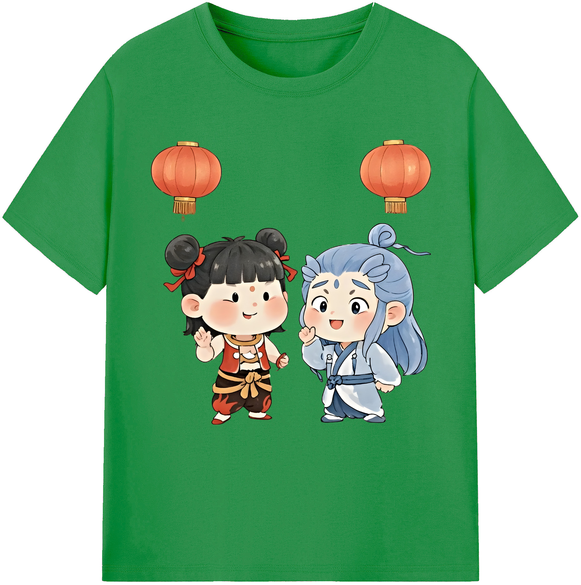 （画像用） Ne Zha 2 ナタ 魔童の大暴れ レディースカジュアルプリントTシャツ（綿100％）