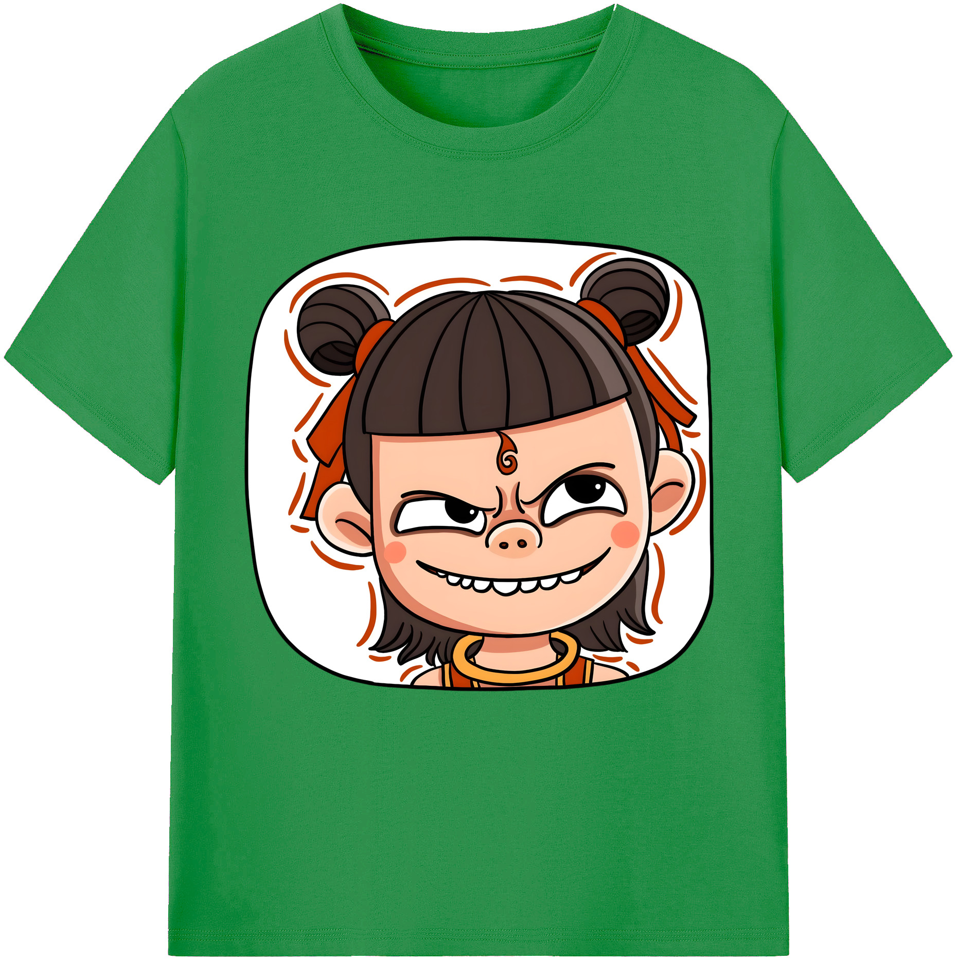 （画像用） Ne Zha 2 ナタ 魔童の大暴れ レディースカジュアルプリントTシャツ（綿100％）