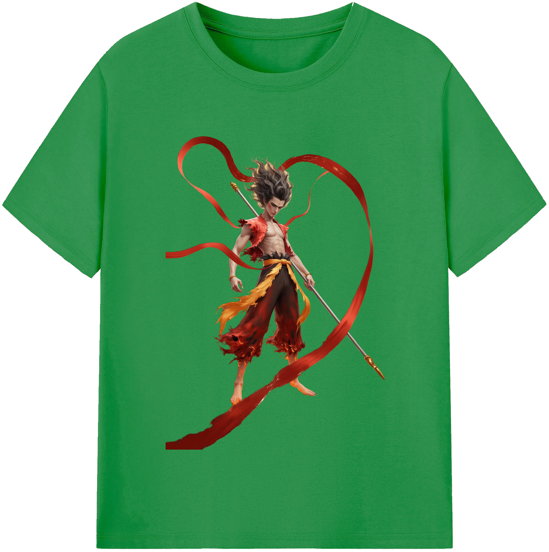 （画像用） Ne Zha 2 ナタ 魔童の大暴れ レディースカジュアルプリントTシャツ（綿100％）