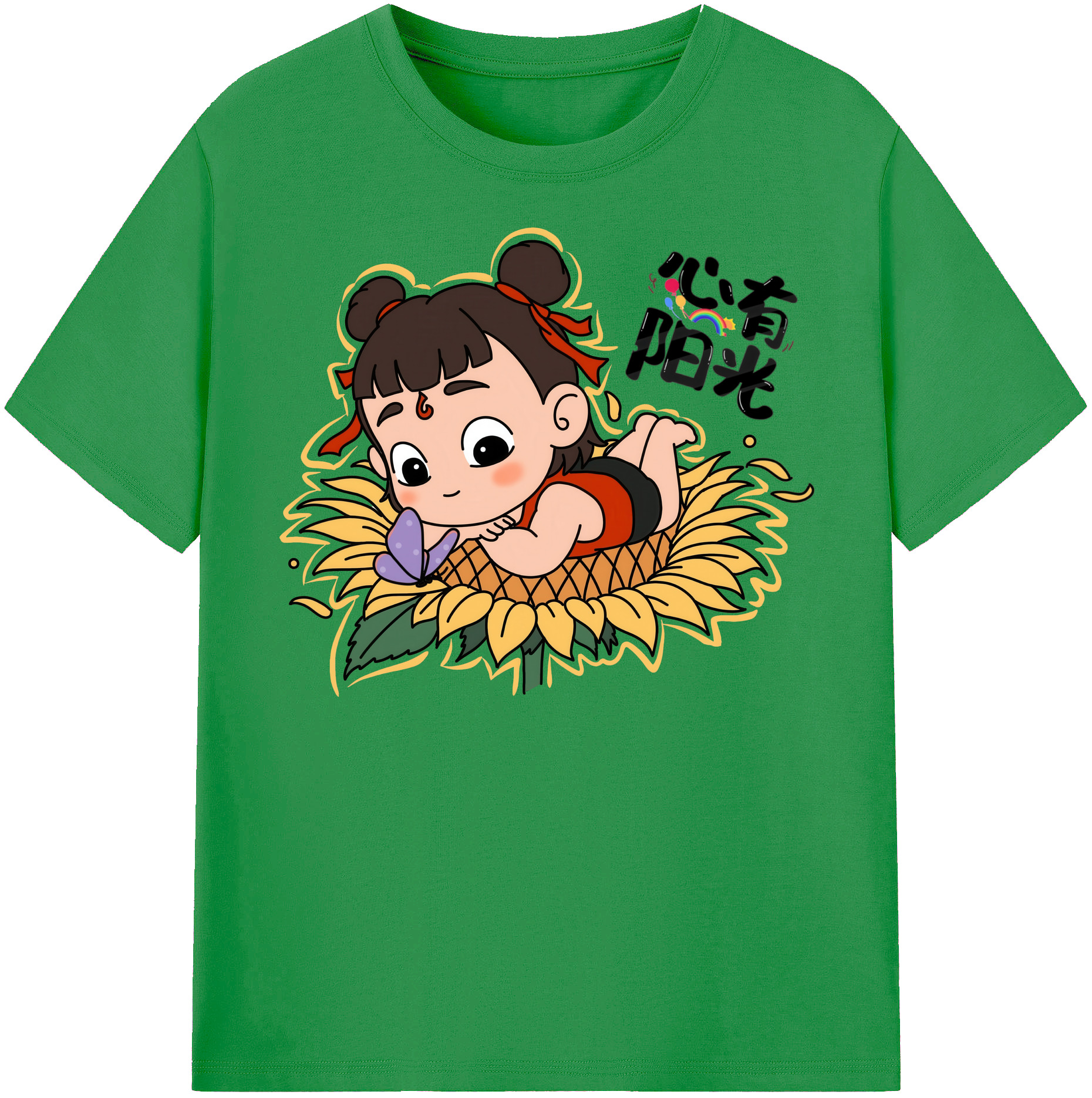 （画像用） Ne Zha 2 ナタ 魔童の大暴れ レディースカジュアルプリントTシャツ（綿100％）