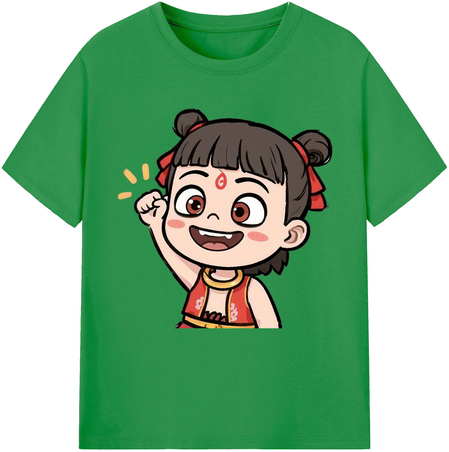 （画像用） Ne Zha 2 ナタ 魔童の大暴れ レディースカジュアルプリントTシャツ（綿100％）