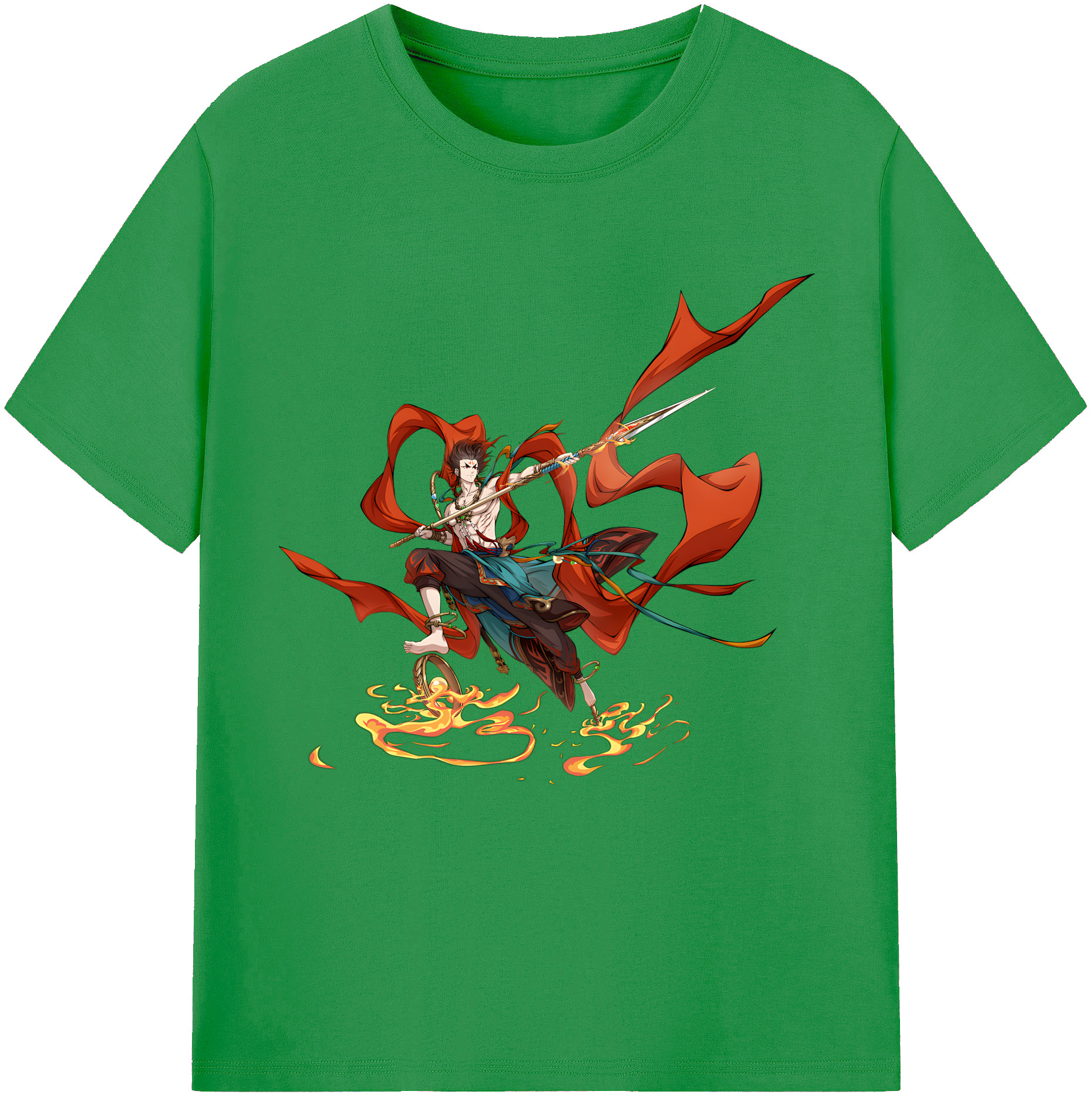 （画像用） Ne Zha 2 ナタ 魔童の大暴れ レディースカジュアルプリントTシャツ（綿100％）