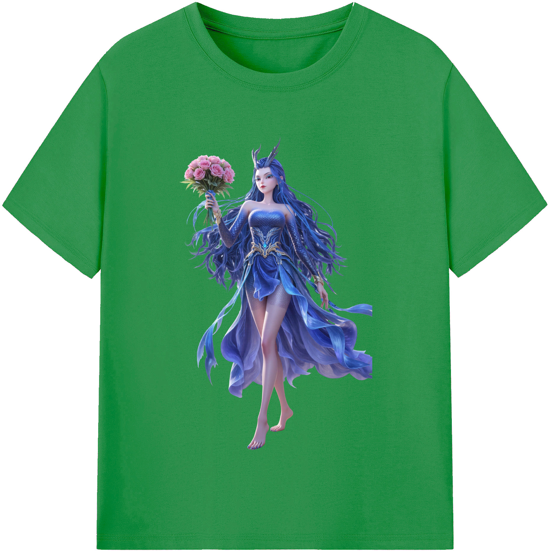 （画像用） Ne Zha 2 ナタ 魔童の大暴れ レディースカジュアルプリントTシャツ（綿100％）