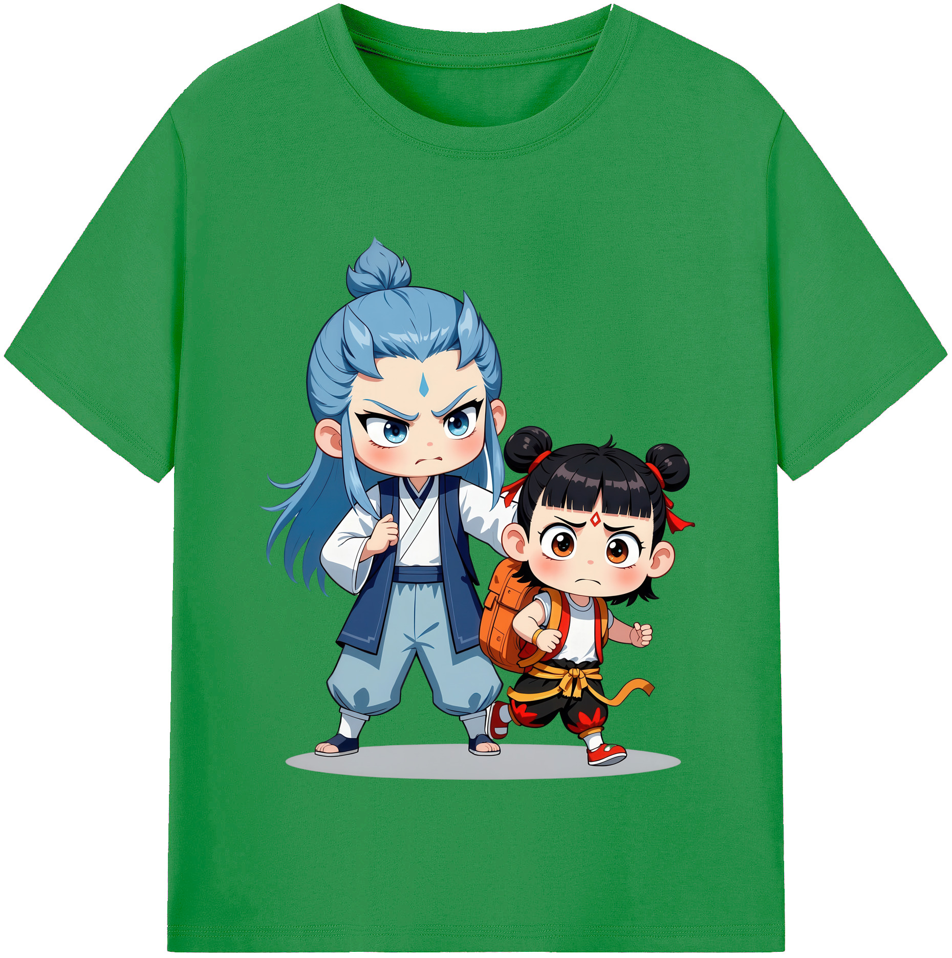 （画像用） Ne Zha 2 ナタ 魔童の大暴れ レディースカジュアルプリントTシャツ（綿100％）