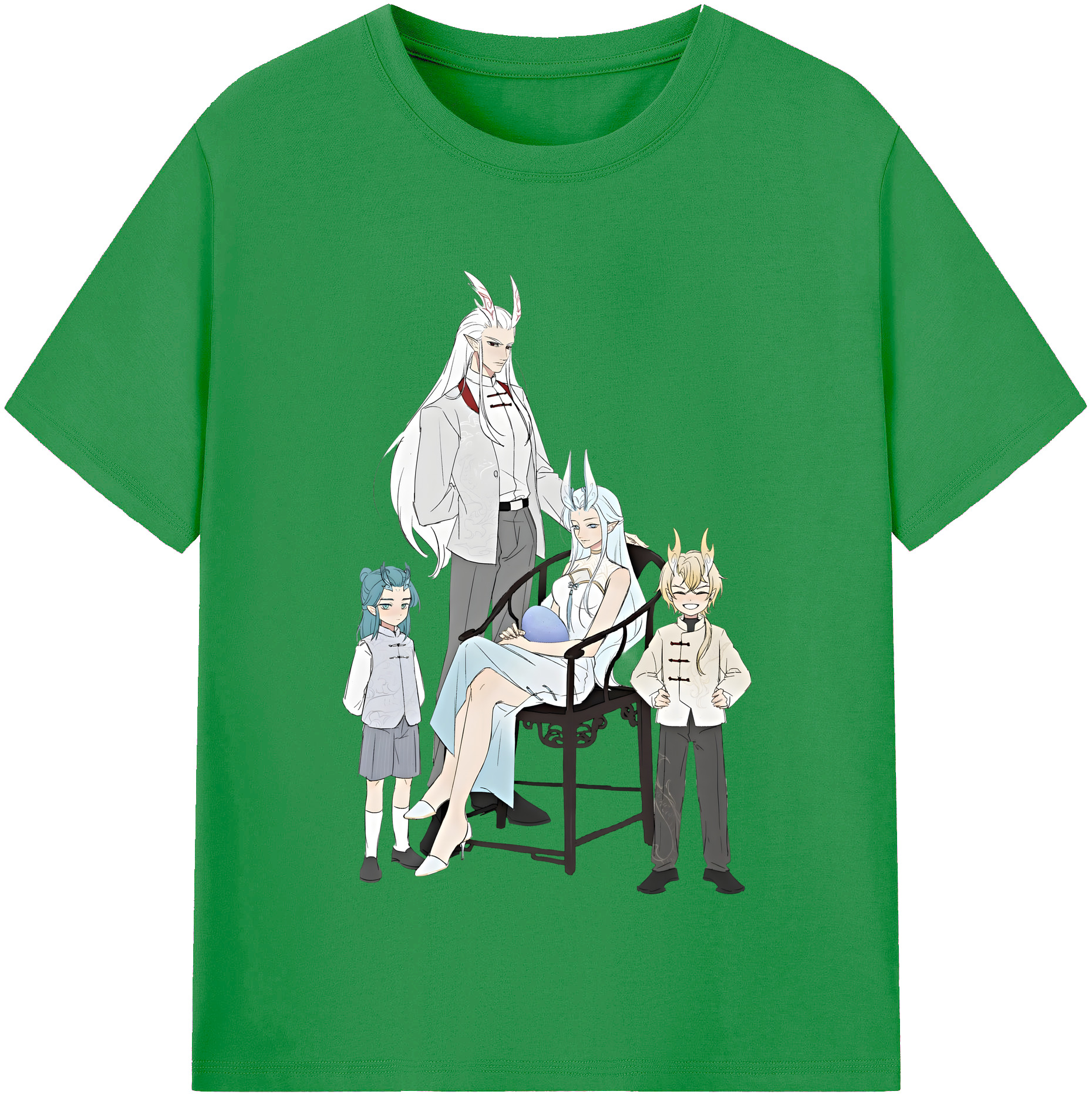 （画像用） Ne Zha 2 ナタ 魔童の大暴れ レディースカジュアルプリントTシャツ（綿100％）