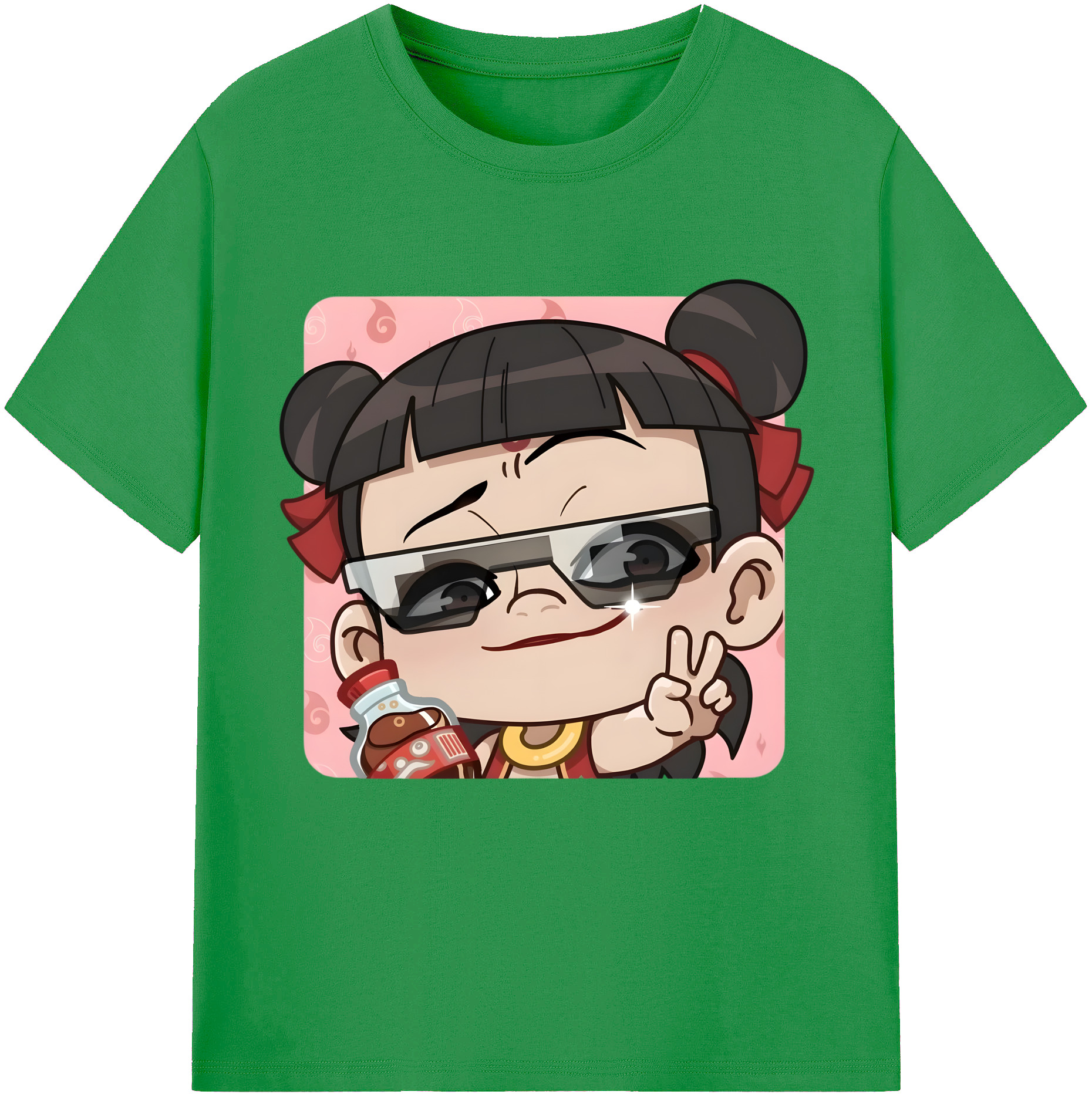 （画像用） Ne Zha 2 ナタ 魔童の大暴れ レディースカジュアルプリントTシャツ（綿100％）