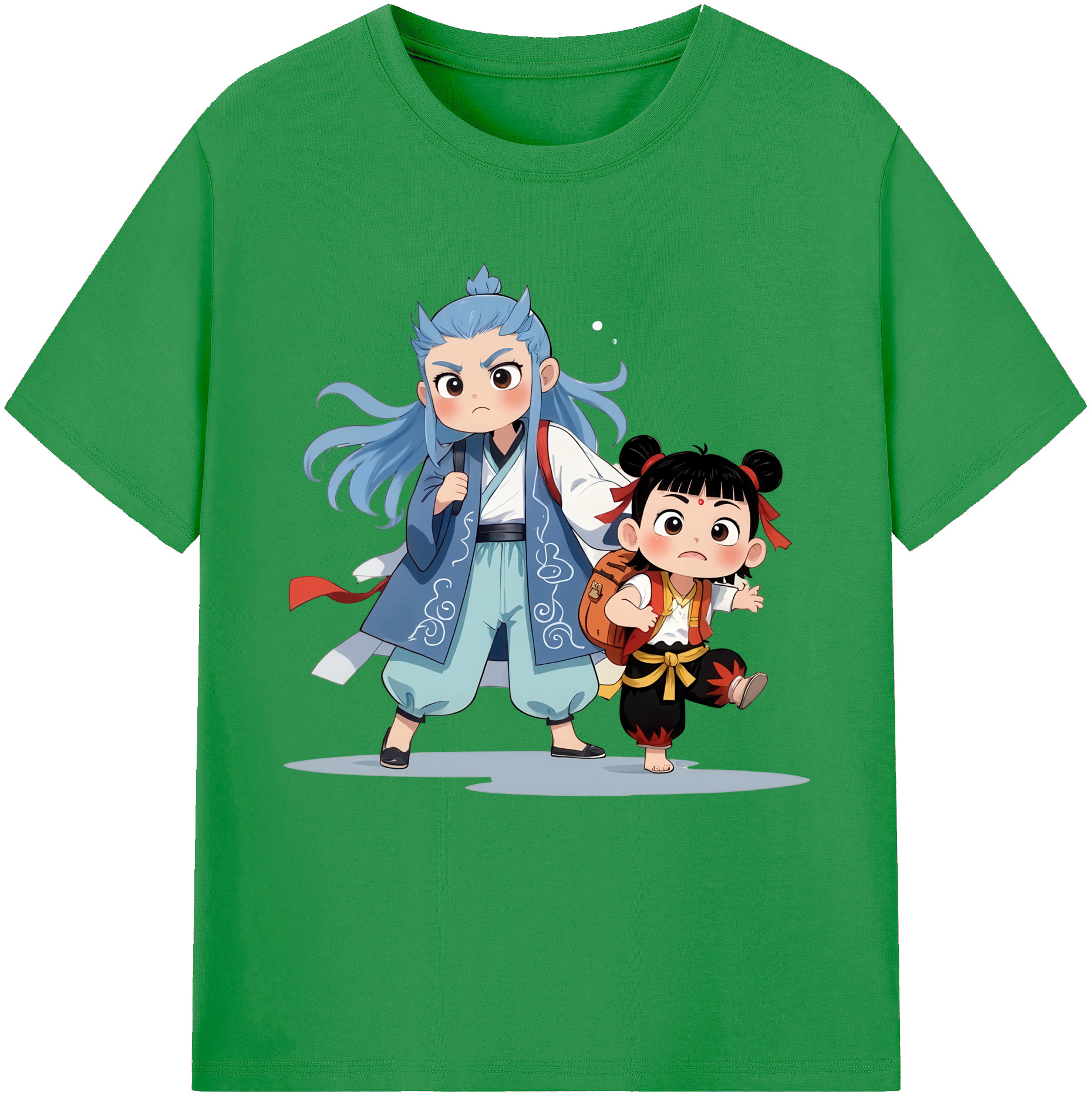 （画像用） Ne Zha 2 ナタ 魔童の大暴れ レディースカジュアルプリントTシャツ（綿100％）