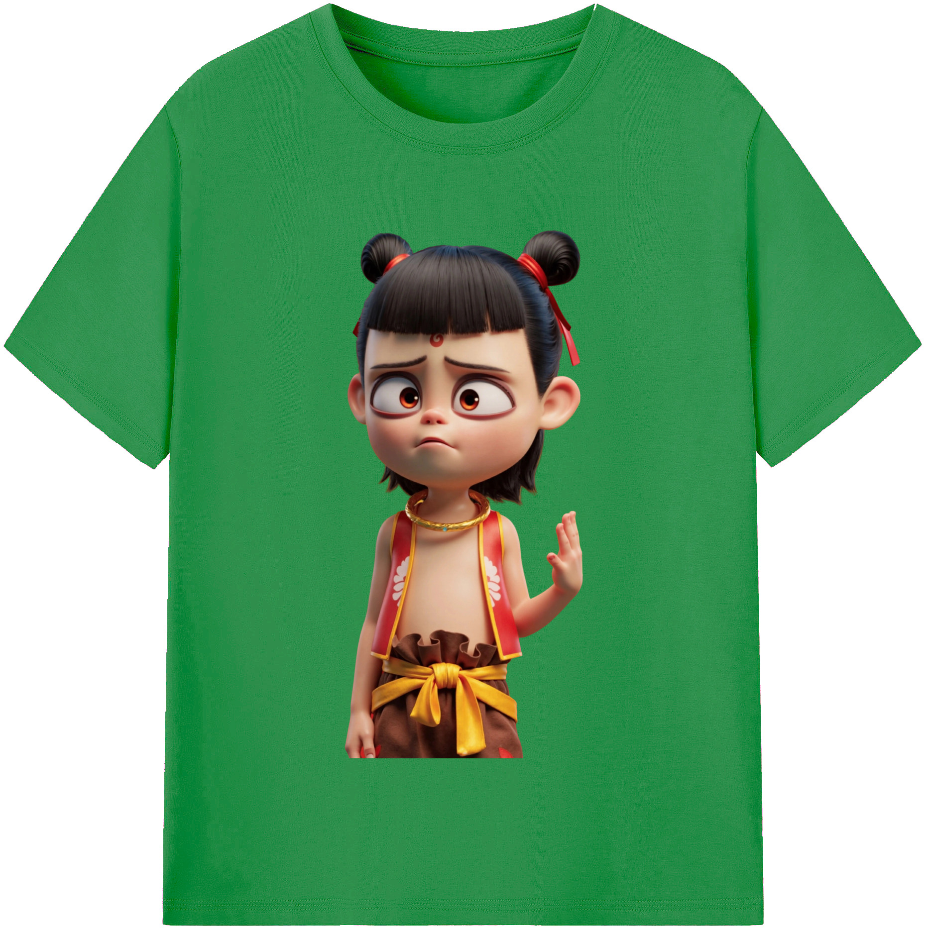 （画像用） Ne Zha 2 ナタ 魔童の大暴れ レディースカジュアルプリントTシャツ（綿100％）