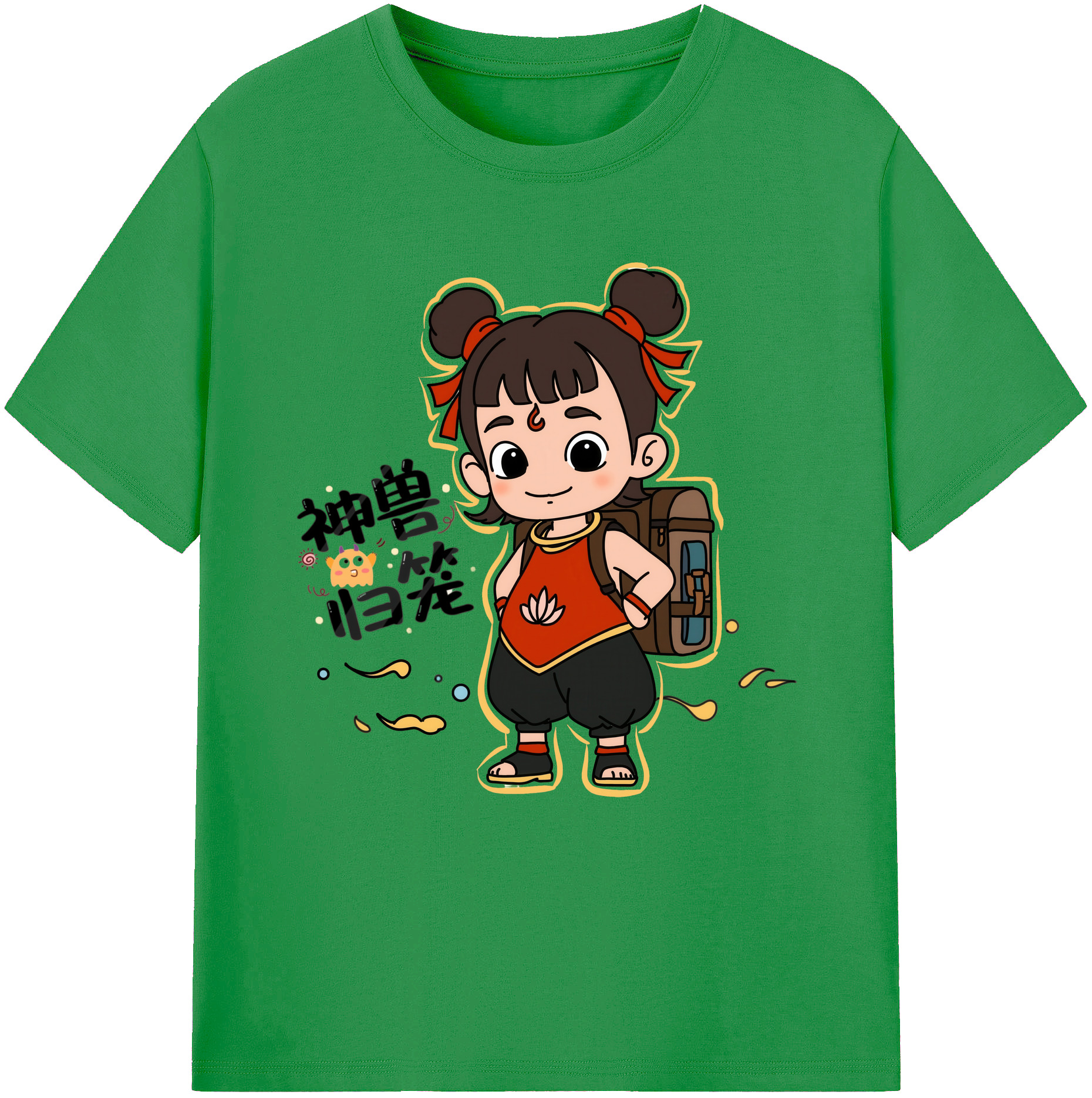 （画像用） Ne Zha 2 ナタ 魔童の大暴れ レディースカジュアルプリントTシャツ（綿100％）