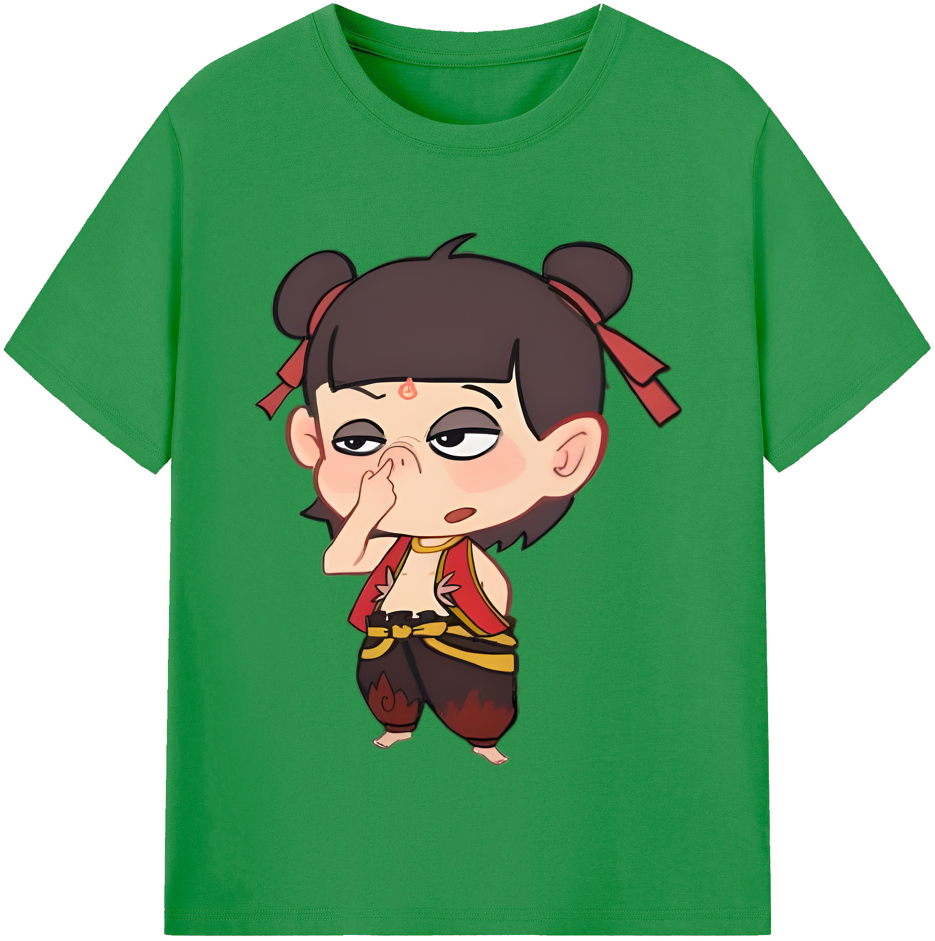 （画像用） Ne Zha 2 ナタ 魔童の大暴れ レディースカジュアルプリントTシャツ（綿100％）