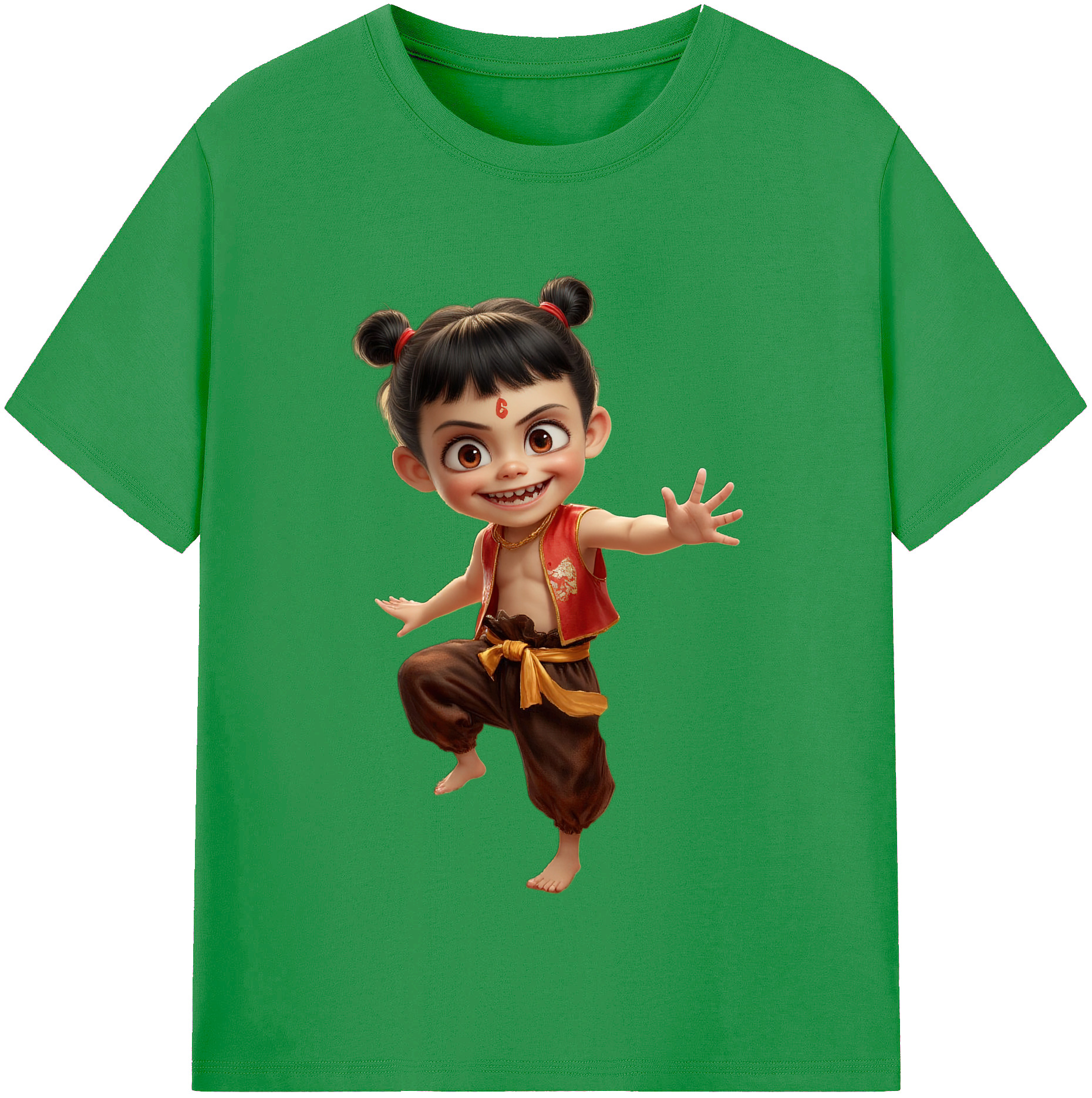 （画像用） Ne Zha 2 ナタ 魔童の大暴れ レディースカジュアルプリントTシャツ（綿100％）