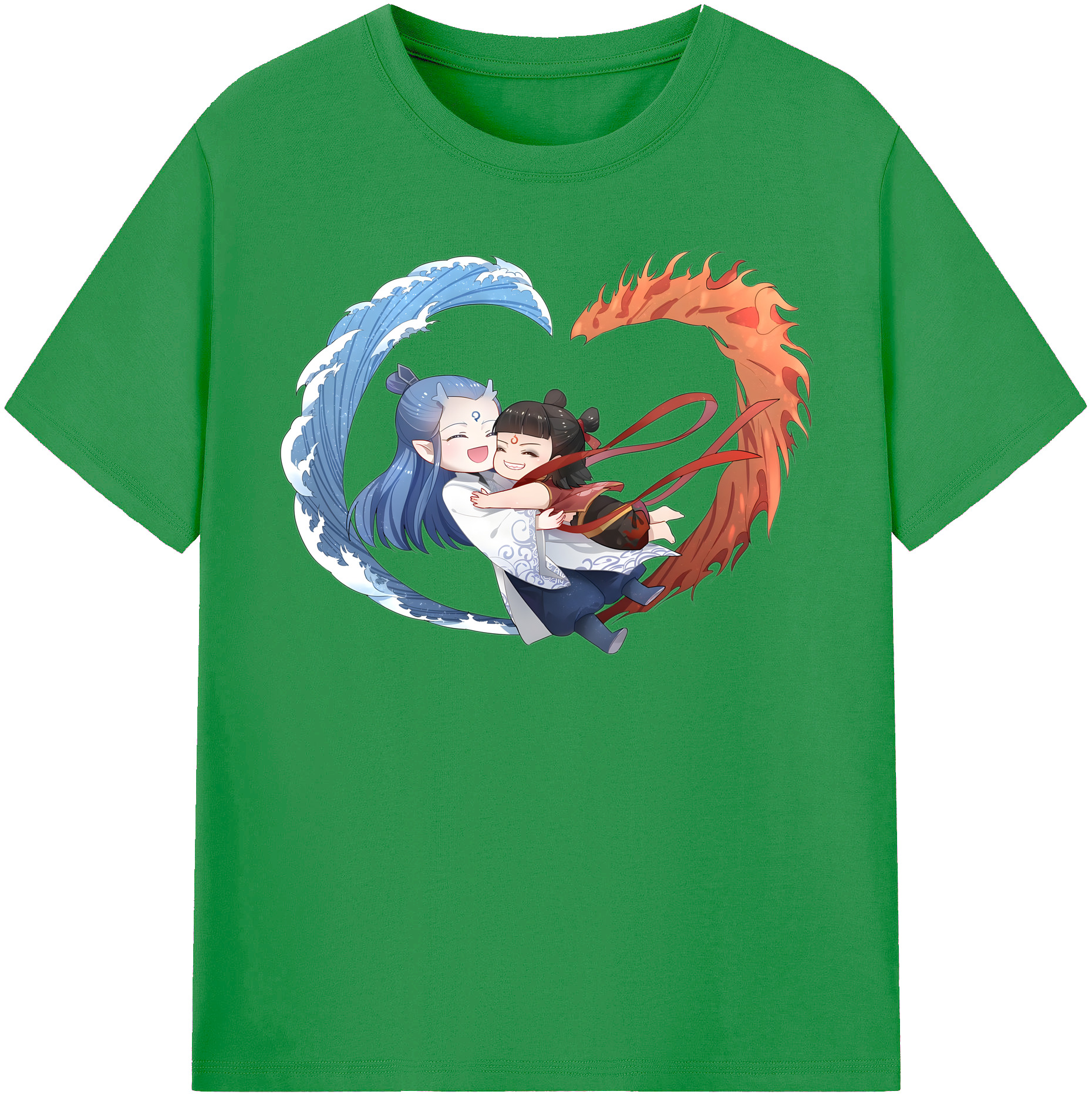 （画像用） Ne Zha 2 ナタ 魔童の大暴れ レディースカジュアルプリントTシャツ（綿100％）