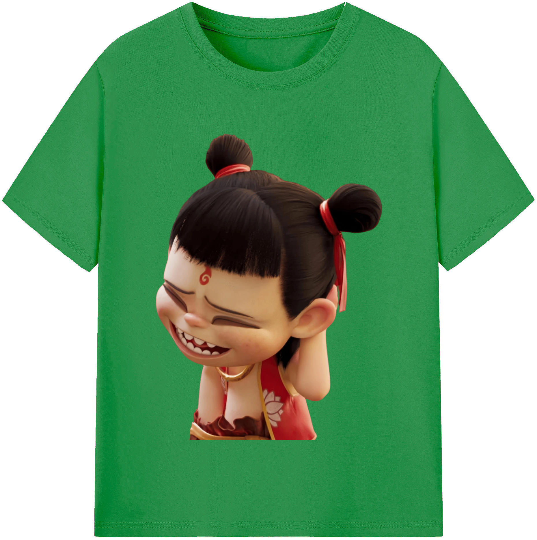 （画像用） Ne Zha 2 ナタ 魔童の大暴れ レディースカジュアルプリントTシャツ（綿100％）
