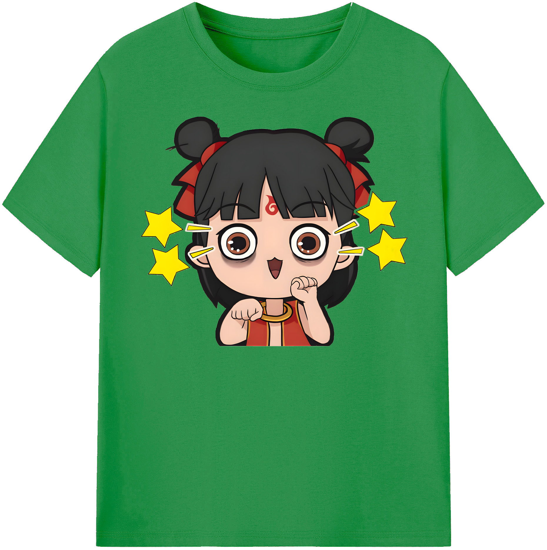 （画像用） Ne Zha 2 ナタ 魔童の大暴れ レディースカジュアルプリントTシャツ（綿100％）