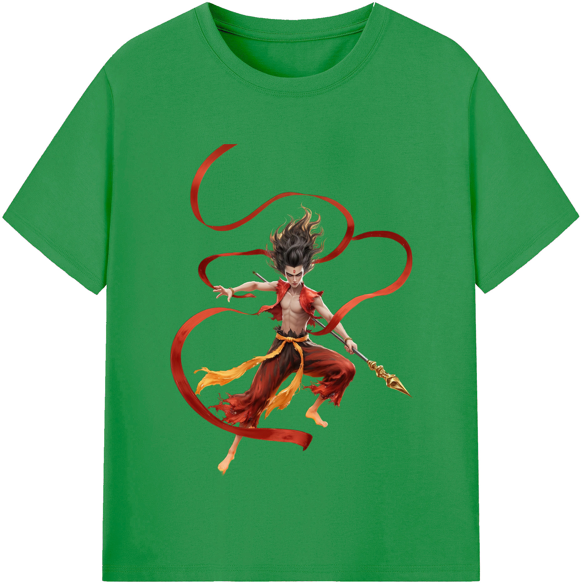 （画像用） Ne Zha 2 ナタ 魔童の大暴れ レディースカジュアルプリントTシャツ（綿100％）