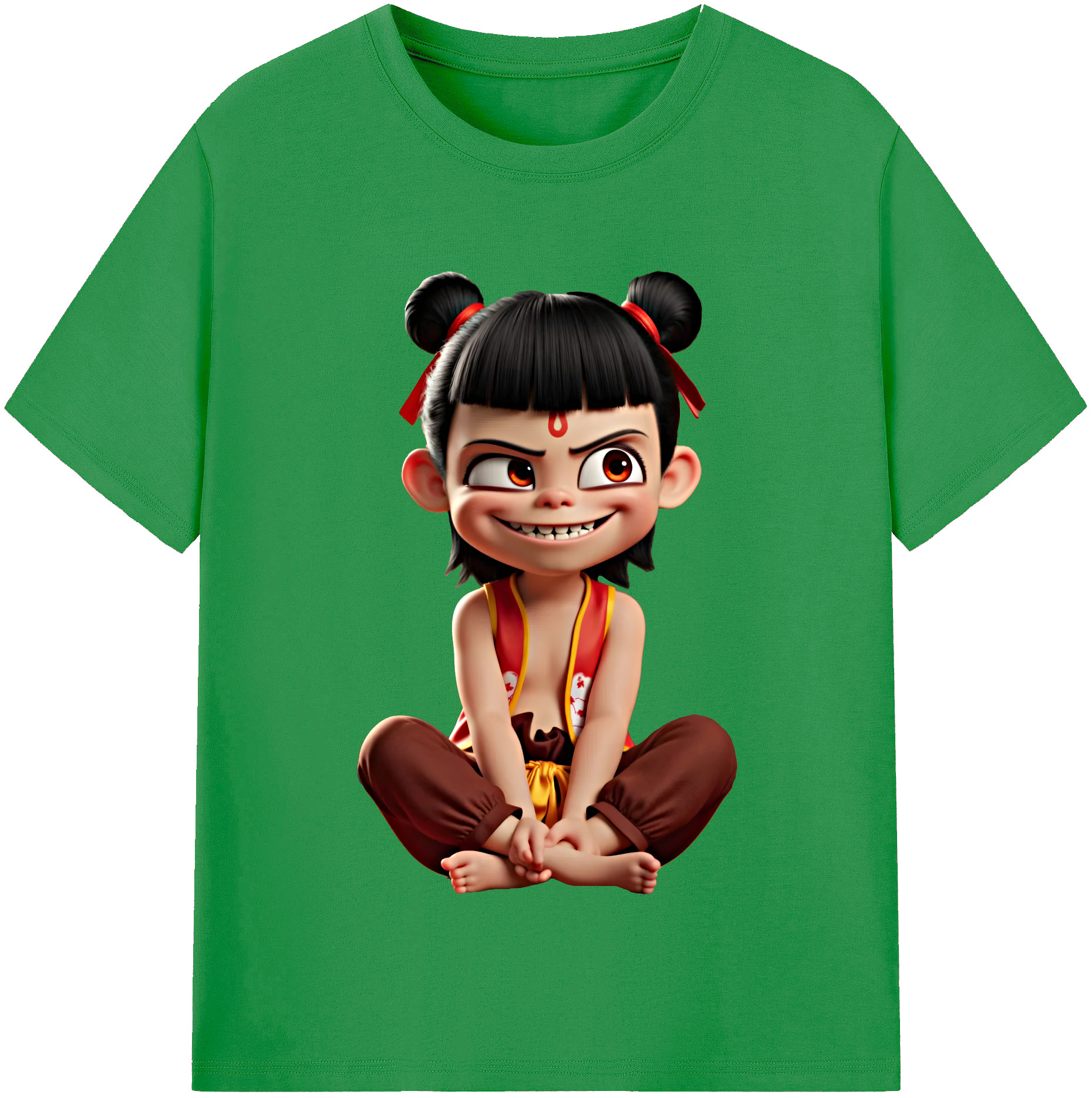 （画像用） Ne Zha 2 ナタ 魔童の大暴れ レディースカジュアルプリントTシャツ（綿100％）