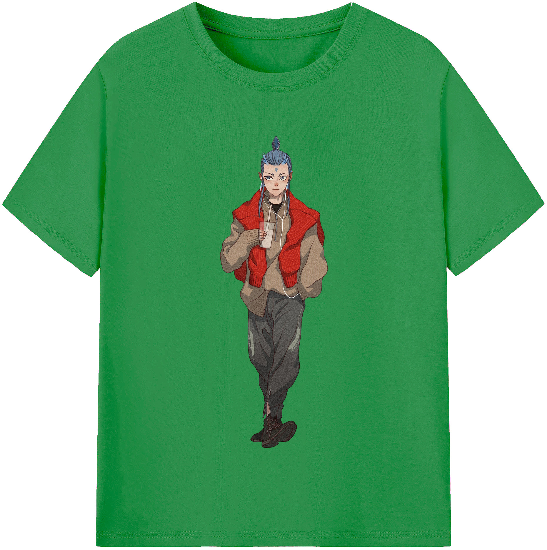 （画像用） Ne Zha 2 ナタ 魔童の大暴れ レディースカジュアルプリントTシャツ（綿100％）